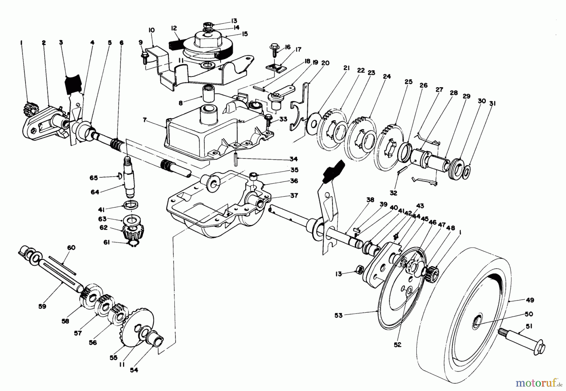  Toro Neu Mowers, Walk-Behind Seite 1 20735 - Toro Lawnmower, 1983 (3000001-3999999) GEAR CASE ASSEMBLY