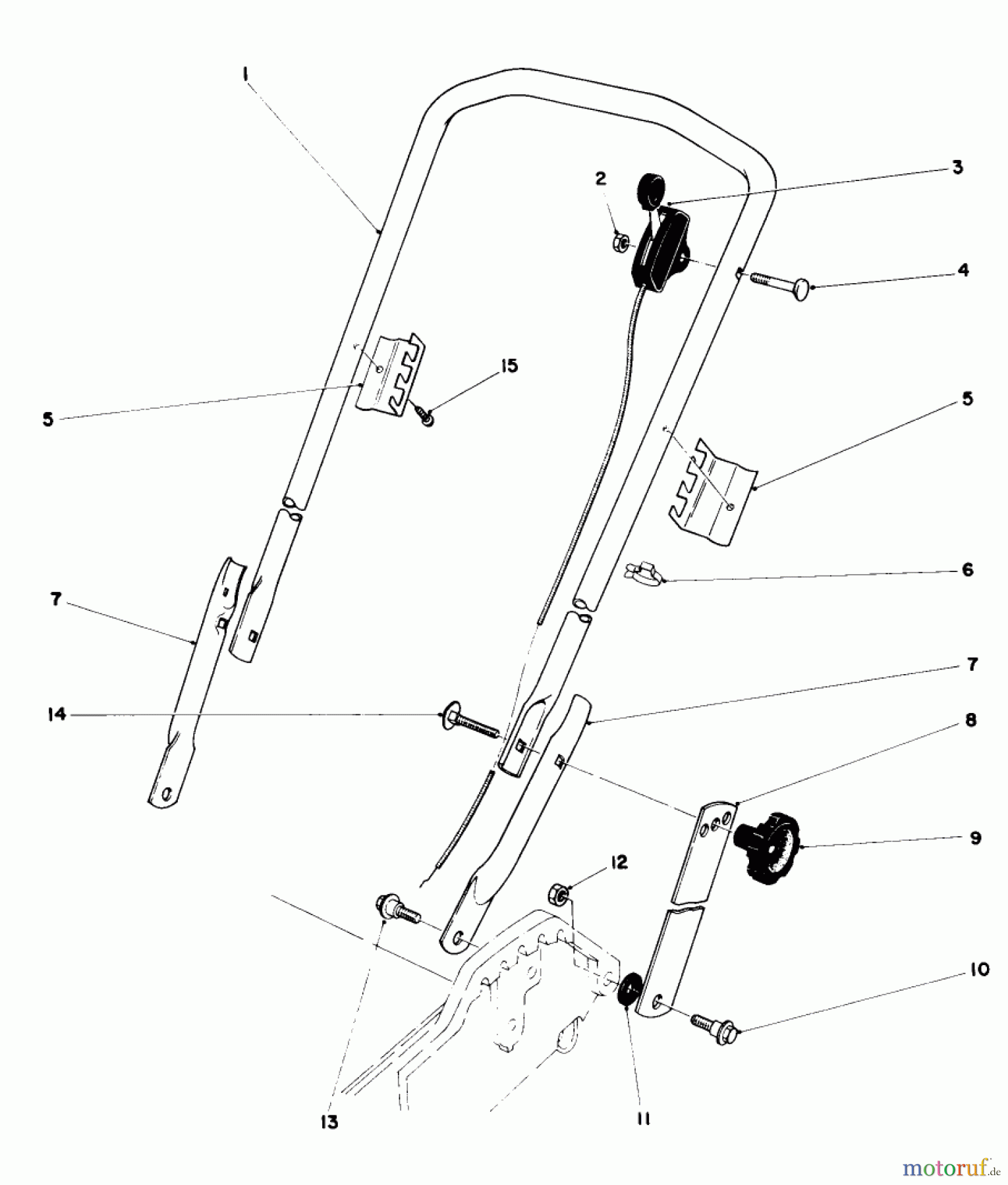  Toro Neu Mowers, Walk-Behind Seite 1 20742 - Toro Lawnmower, 1984 (4000001-4999999) HANDLE ASSEMBLY
