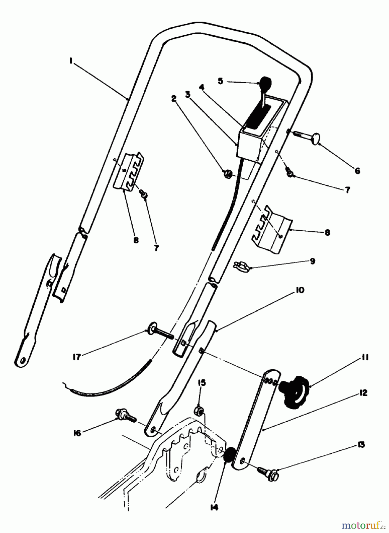  Toro Neu Mowers, Walk-Behind Seite 1 20745 - Toro Lawnmower, 1984 (4000001-4999999) HANDLE ASSEMBLY