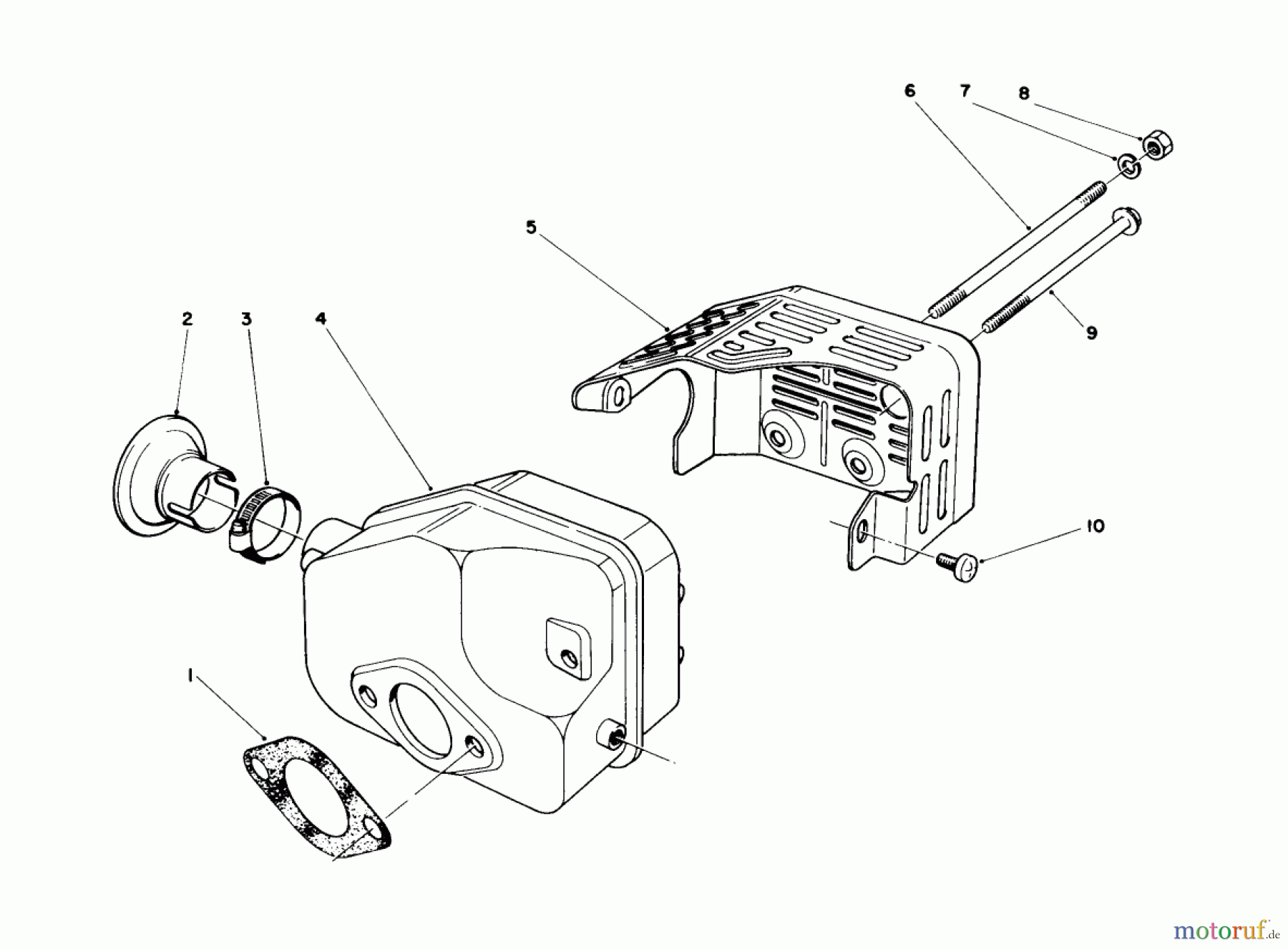  Toro Neu Mowers, Walk-Behind Seite 1 20745C - Toro Lawnmower, 1987 (7000001-7999999) MUFFLER ASSEMBLY (ENGINE NO. 47PG6)