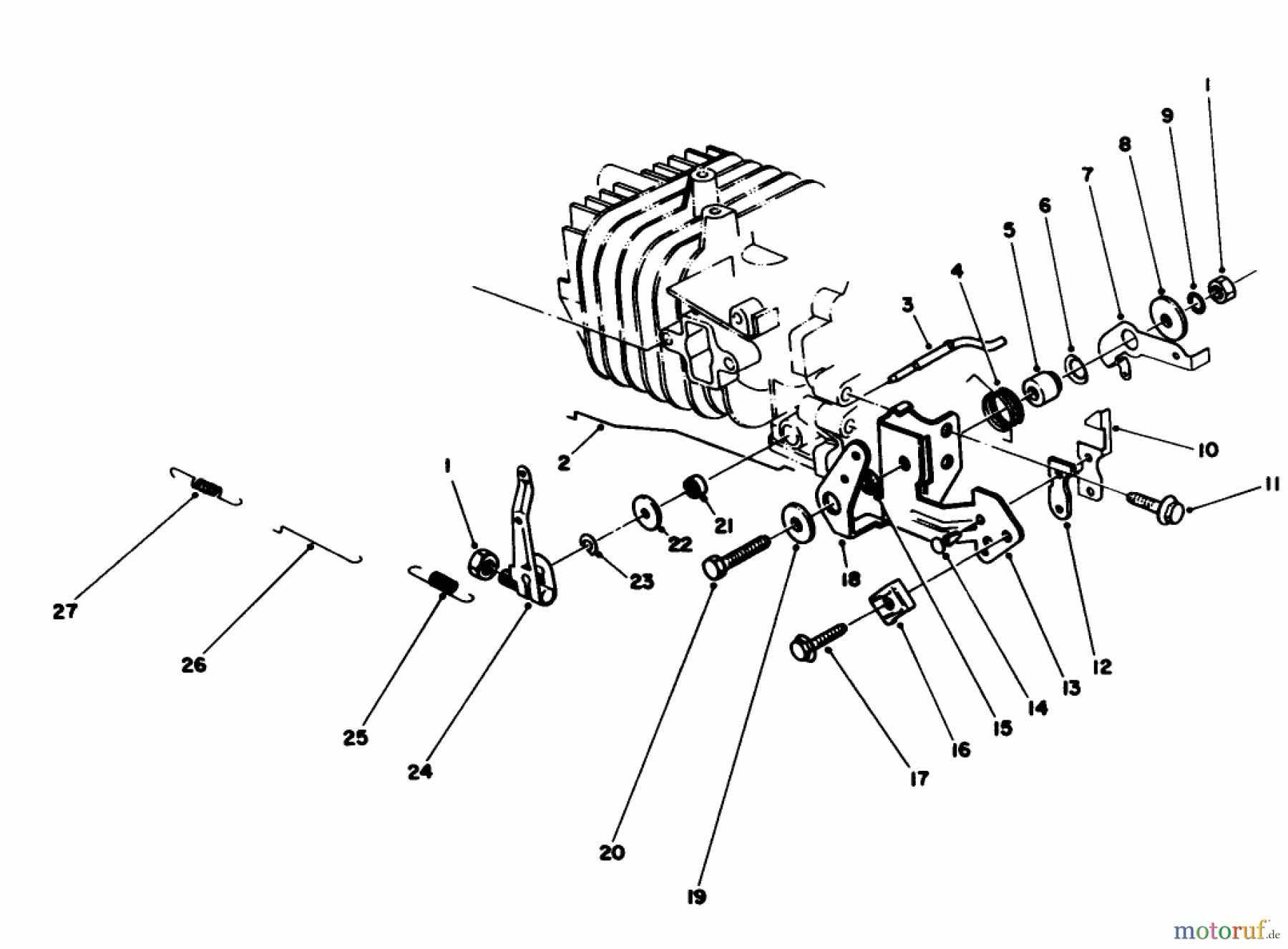  Toro Neu Mowers, Walk-Behind Seite 1 20747C - Toro Lawnmower, 1987 (7000001-7999999) GOVERNOR ASSEMBLY (MODEL NO. 47PG6)