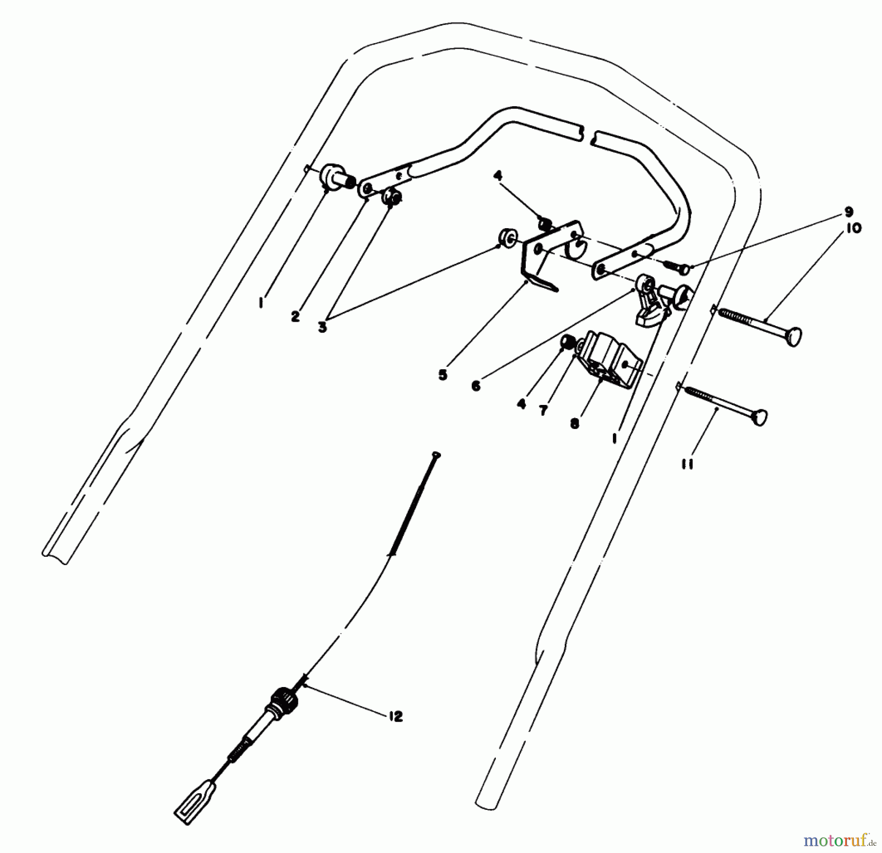  Toro Neu Mowers, Walk-Behind Seite 1 20747C - Toro Lawnmower, 1987 (7000001-7999999) TRACTION CONTROL ASSEMBLY