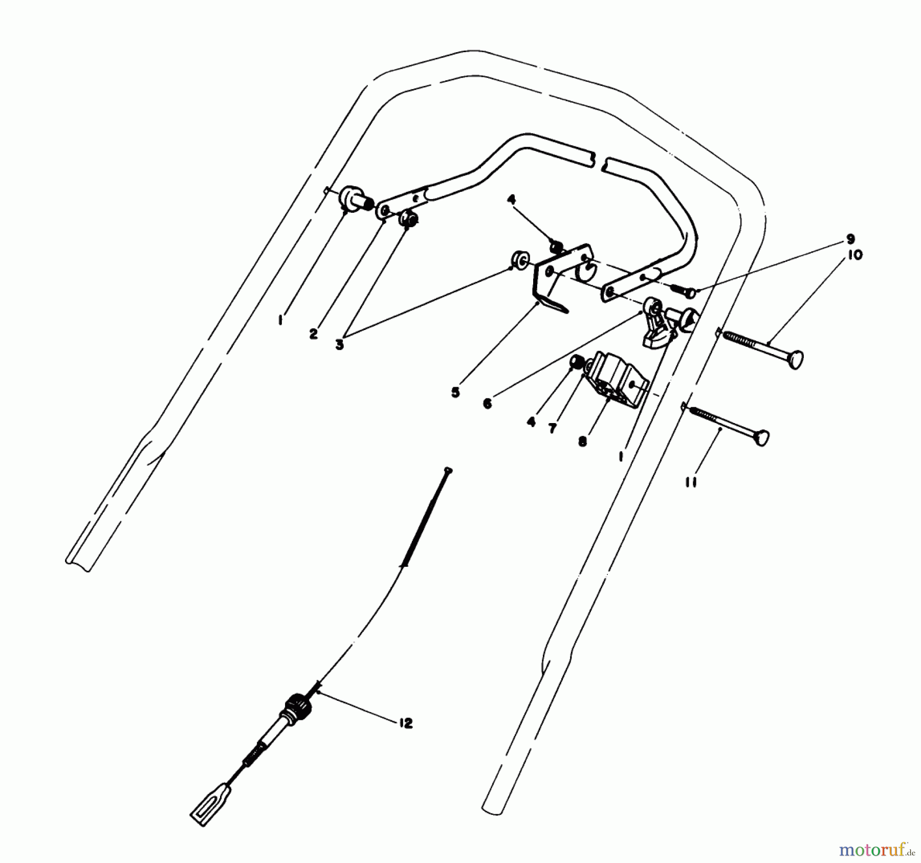  Toro Neu Mowers, Walk-Behind Seite 1 20747C - Toro Lawnmower, 1988 (8000001-8999999) TRACTION CONTROL ASSEMBLY