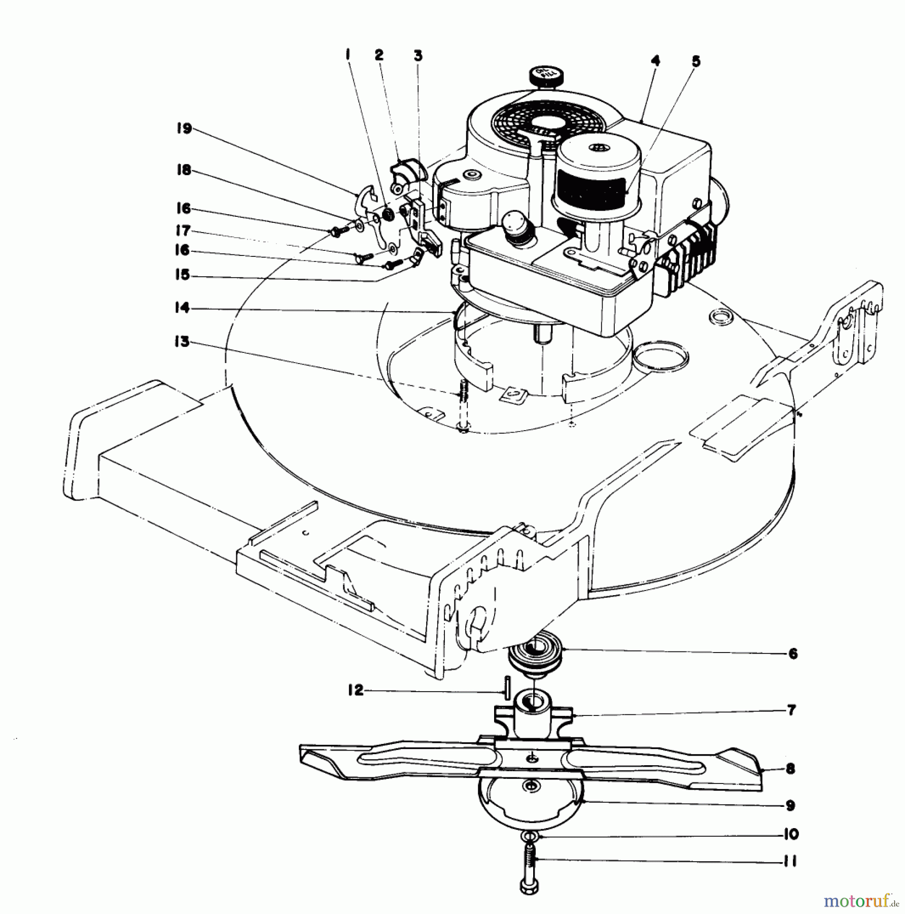  Toro Neu Mowers, Walk-Behind Seite 1 20750 - Toro Lawnmower, 1978 (8000001-8999999) ENGINE ASSEMBLY