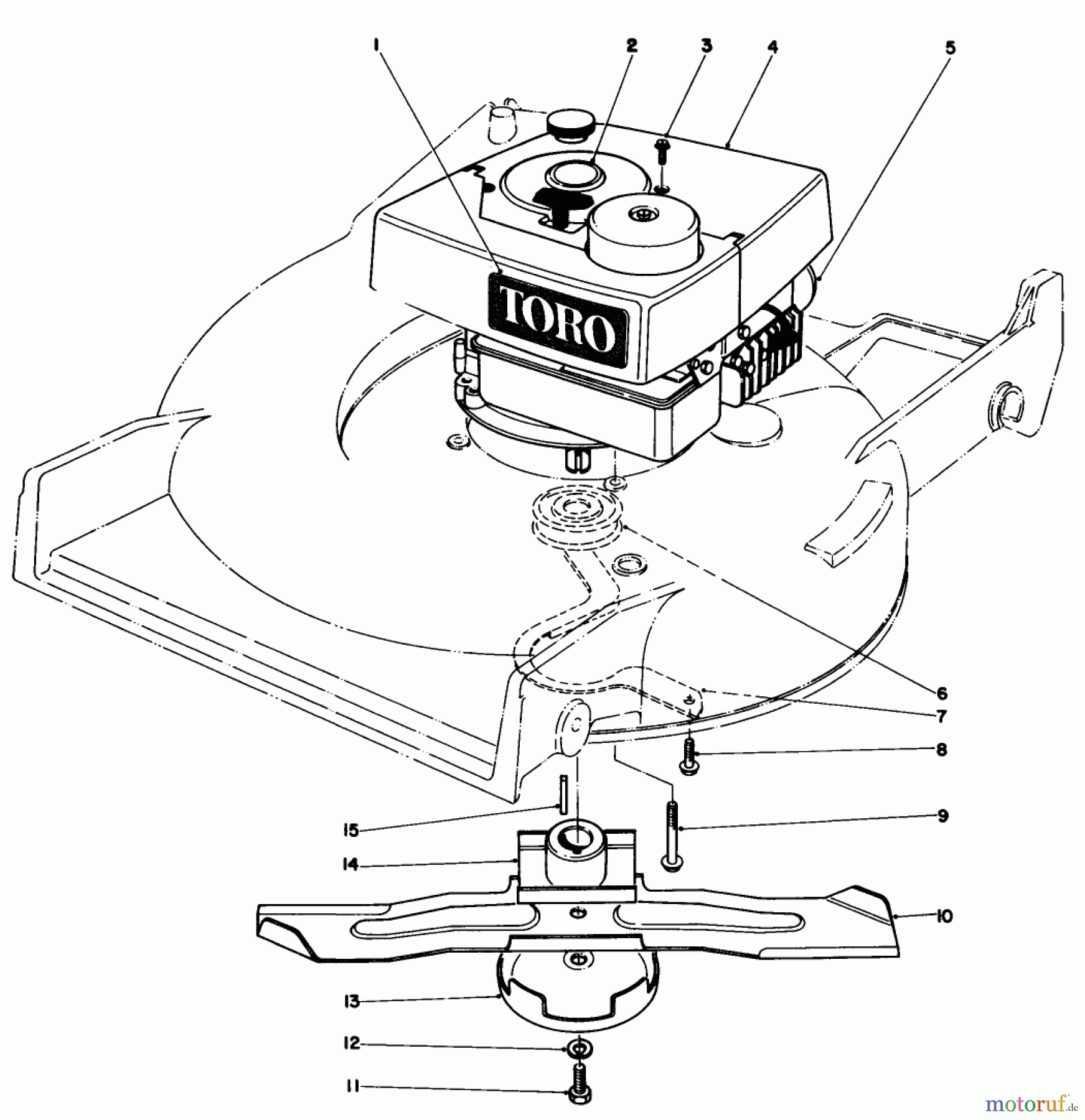  Toro Neu Mowers, Walk-Behind Seite 1 20752 - Toro Lawnmower, 1982 (2000001-2999999) ENGINE ASSEMBLY