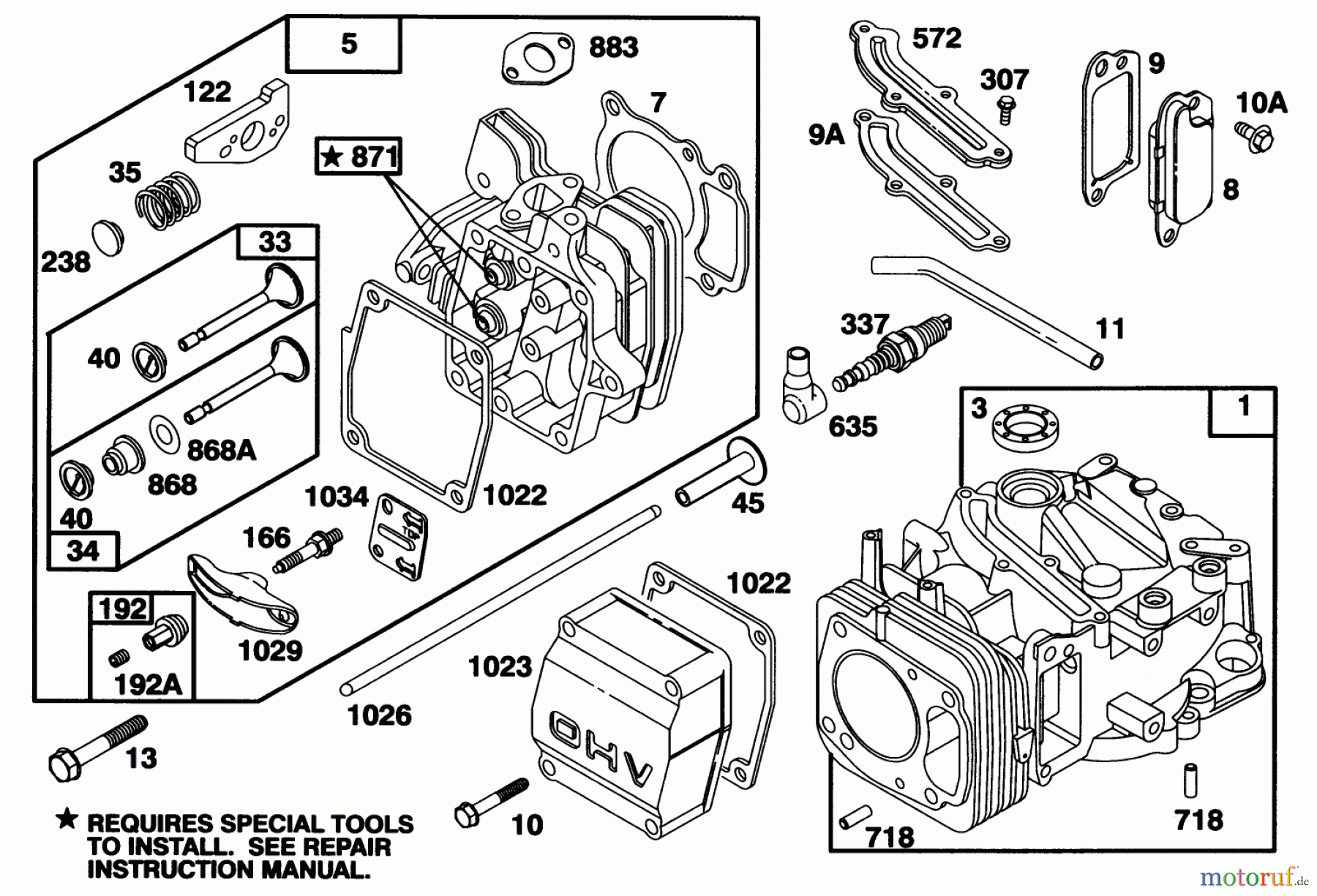  Toro Neu Mowers, Walk-Behind Seite 1 20761B - Toro Lawnmower, 1993 (39000001-39999999) ENGINE GTS 150 #1