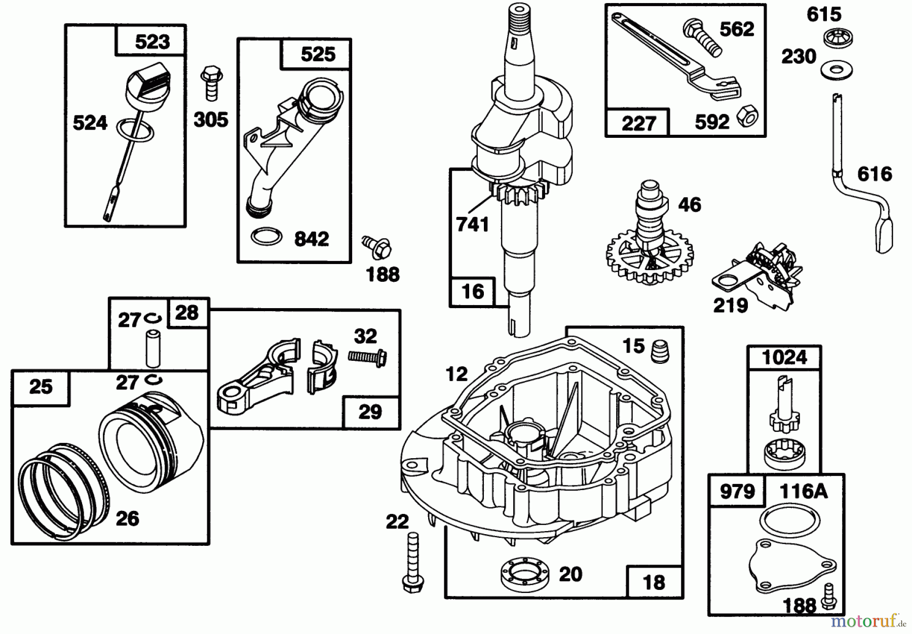  Toro Neu Mowers, Walk-Behind Seite 1 20761B - Toro Lawnmower, 1993 (39000001-39999999) ENGINE GTS 150 #2