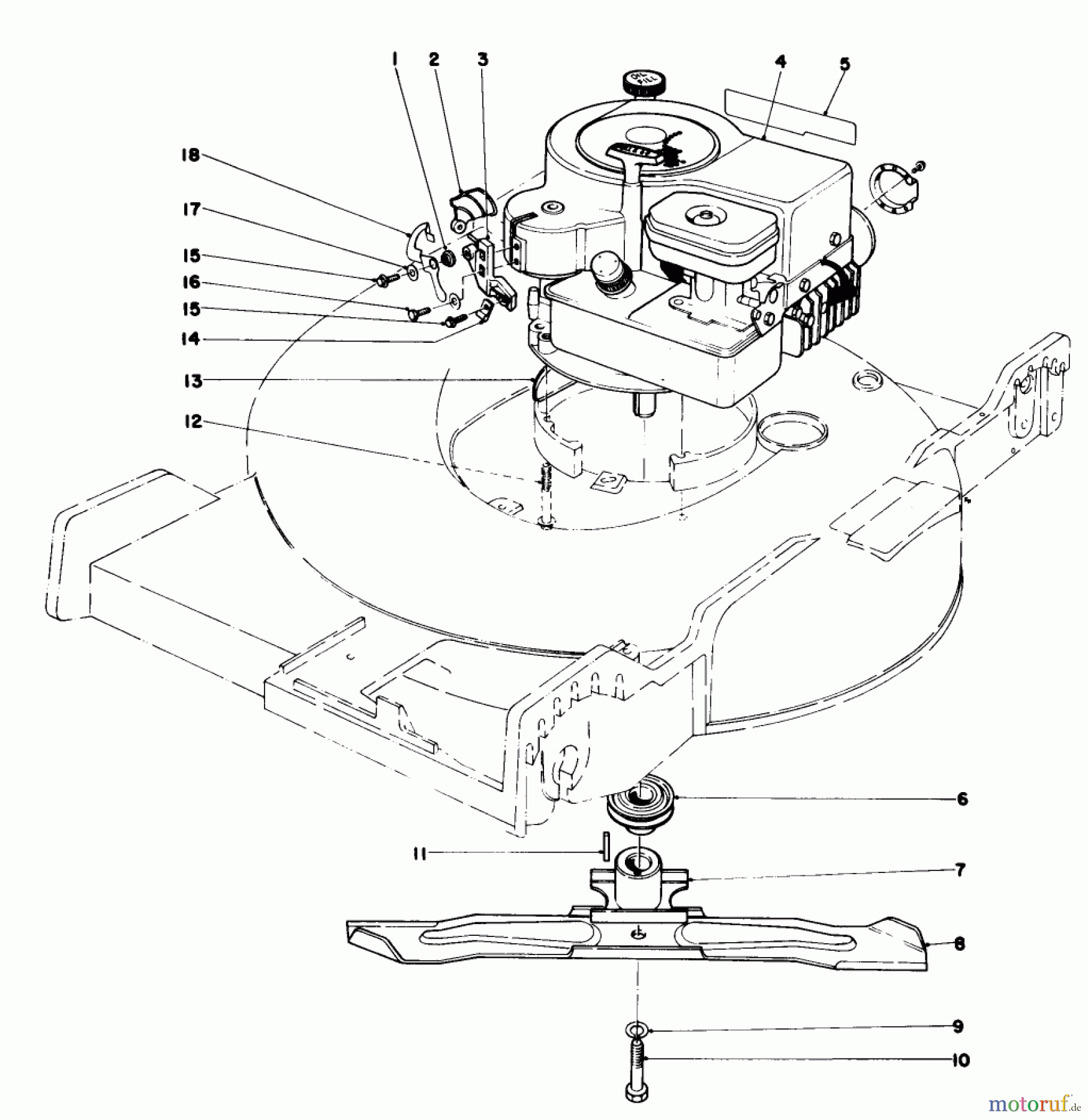  Toro Neu Mowers, Walk-Behind Seite 1 20765 - Toro Lawnmower, 1981 (1000001-1999999) ENGINE ASSEMBLY