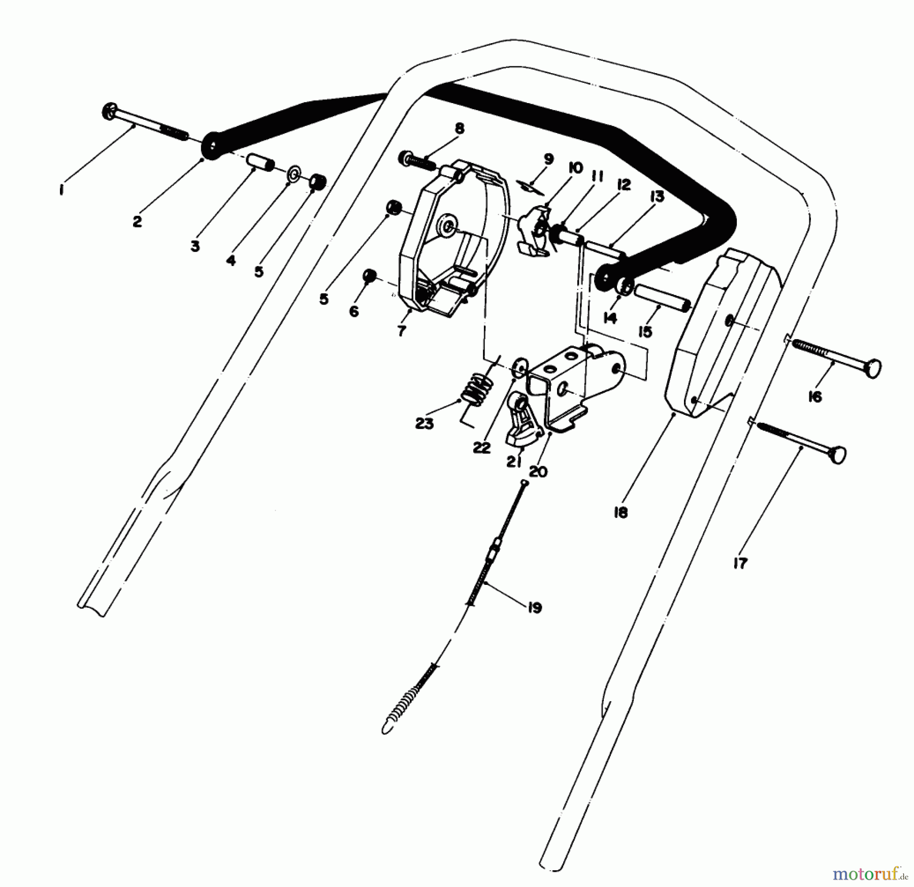  Toro Neu Mowers, Walk-Behind Seite 1 20773 - Toro Lawnmower, 1983 (3000001-3999999) TRACTION CONTROL ASSEMBLY