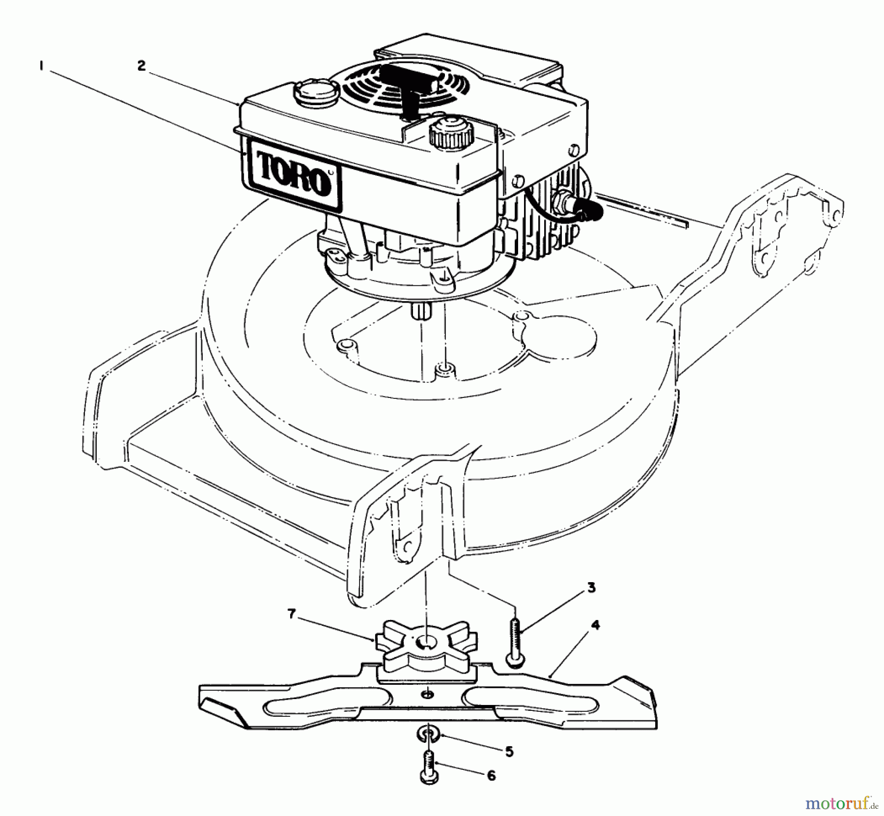  Toro Neu Mowers, Walk-Behind Seite 1 20780C - Toro Lawnmower, 1985 (5000001-5999999) ENGINE ASSEMBLY