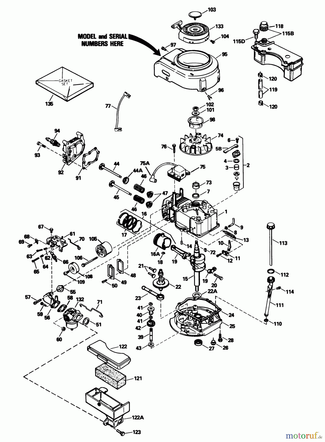  Toro Neu Mowers, Walk-Behind Seite 1 20780C - Toro Lawnmower, 1989 (9000001-9999999) ENGINE TECUMSEH MODEL NO. TVS100-44018B