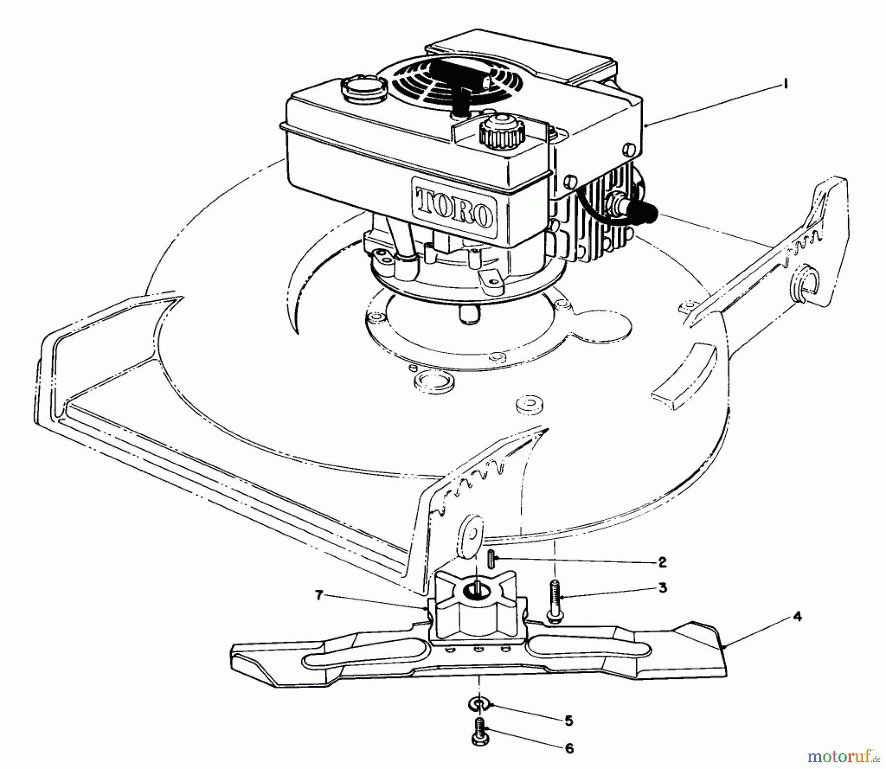  Toro Neu Mowers, Walk-Behind Seite 1 20782C - Toro Lawnmower, 1986 (6000001-6999999) ENGINE ASSEMBLY