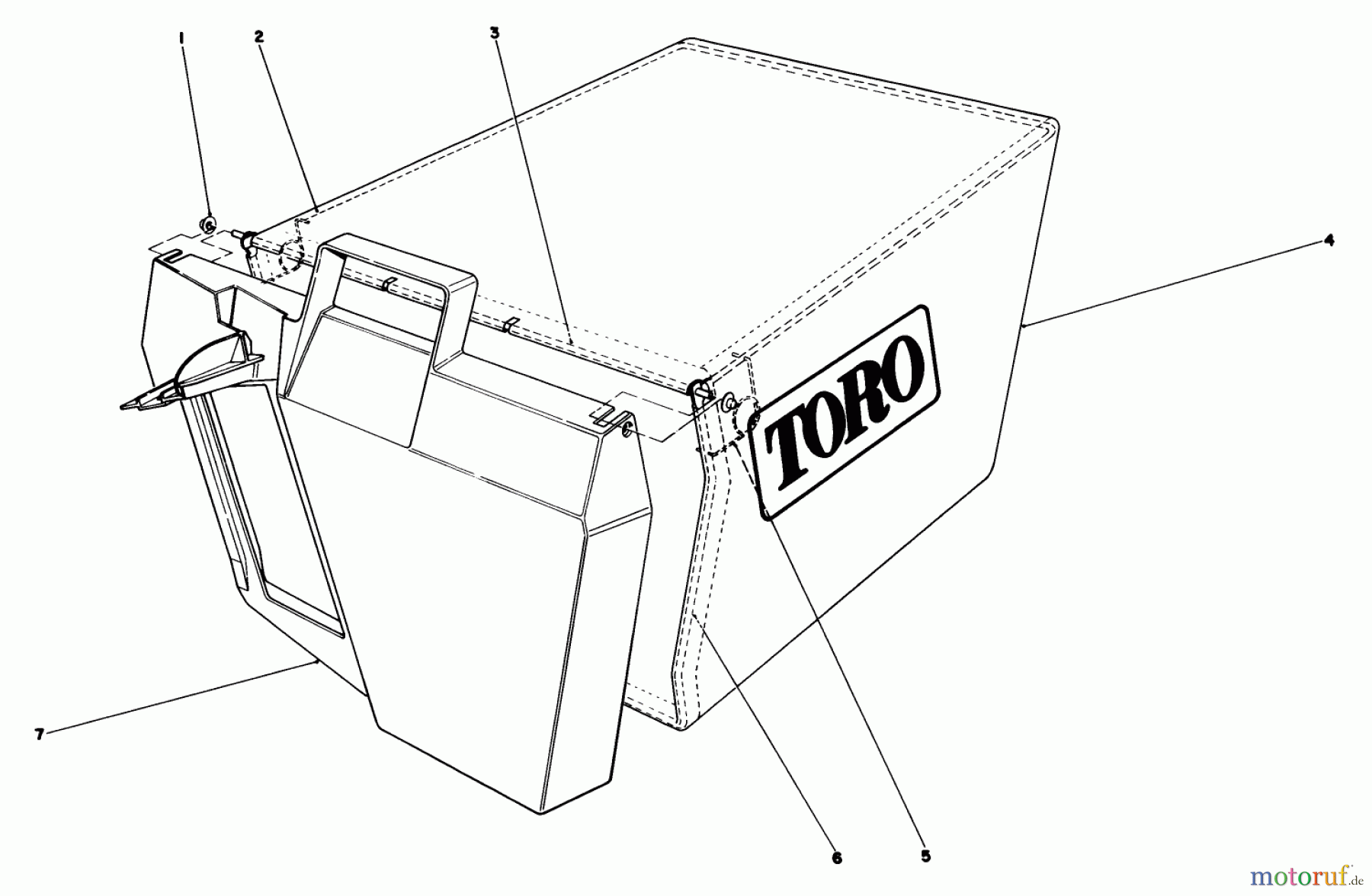  Toro Neu Mowers, Walk-Behind Seite 1 20782C - Toro Lawnmower, 1986 (6000001-6999999) GRASS BAG ASSEMBLY NO. 11-0159