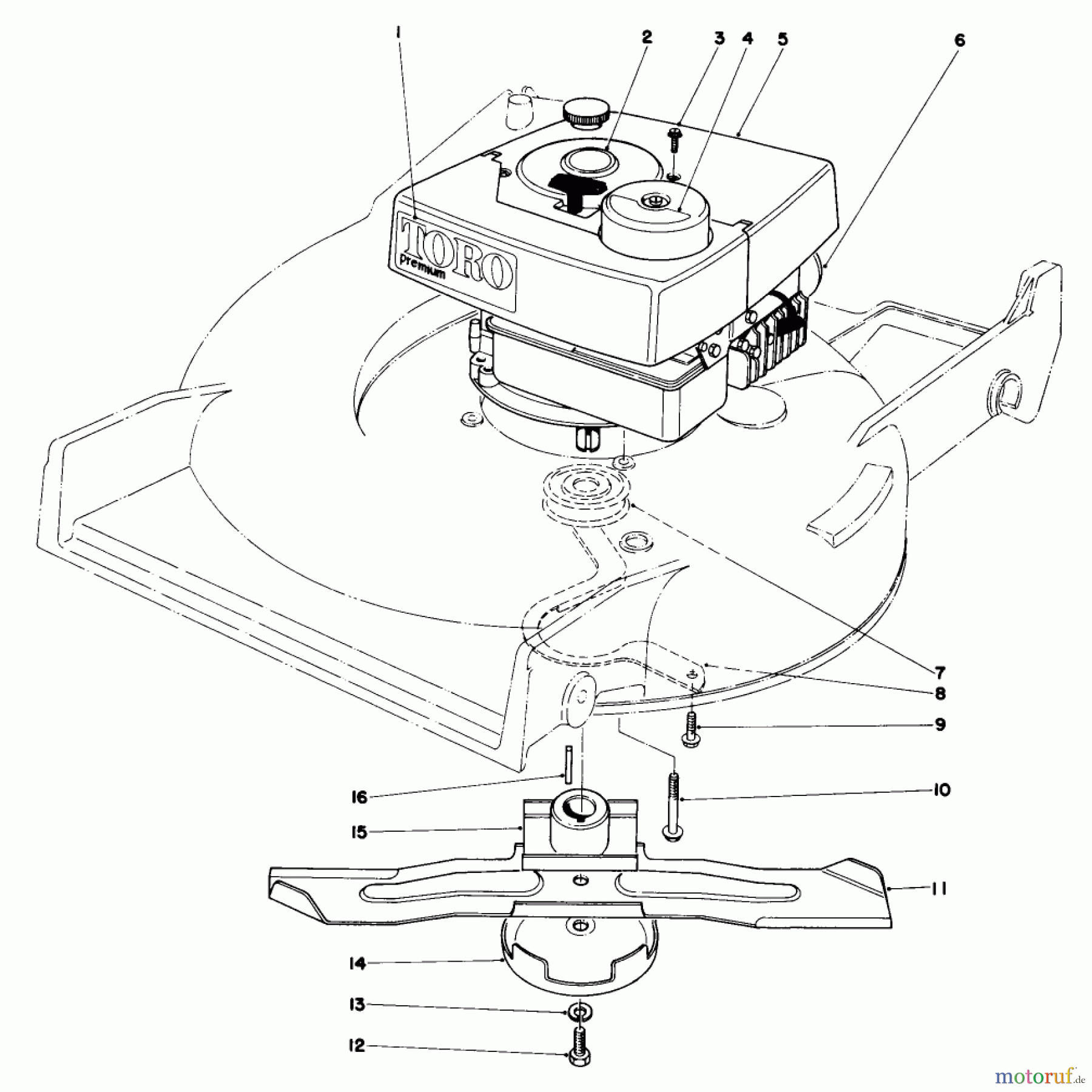  Toro Neu Mowers, Walk-Behind Seite 1 20785 - Toro Lawnmower, 1980 (0000001-0999999) ENGINE ASSEMBLY