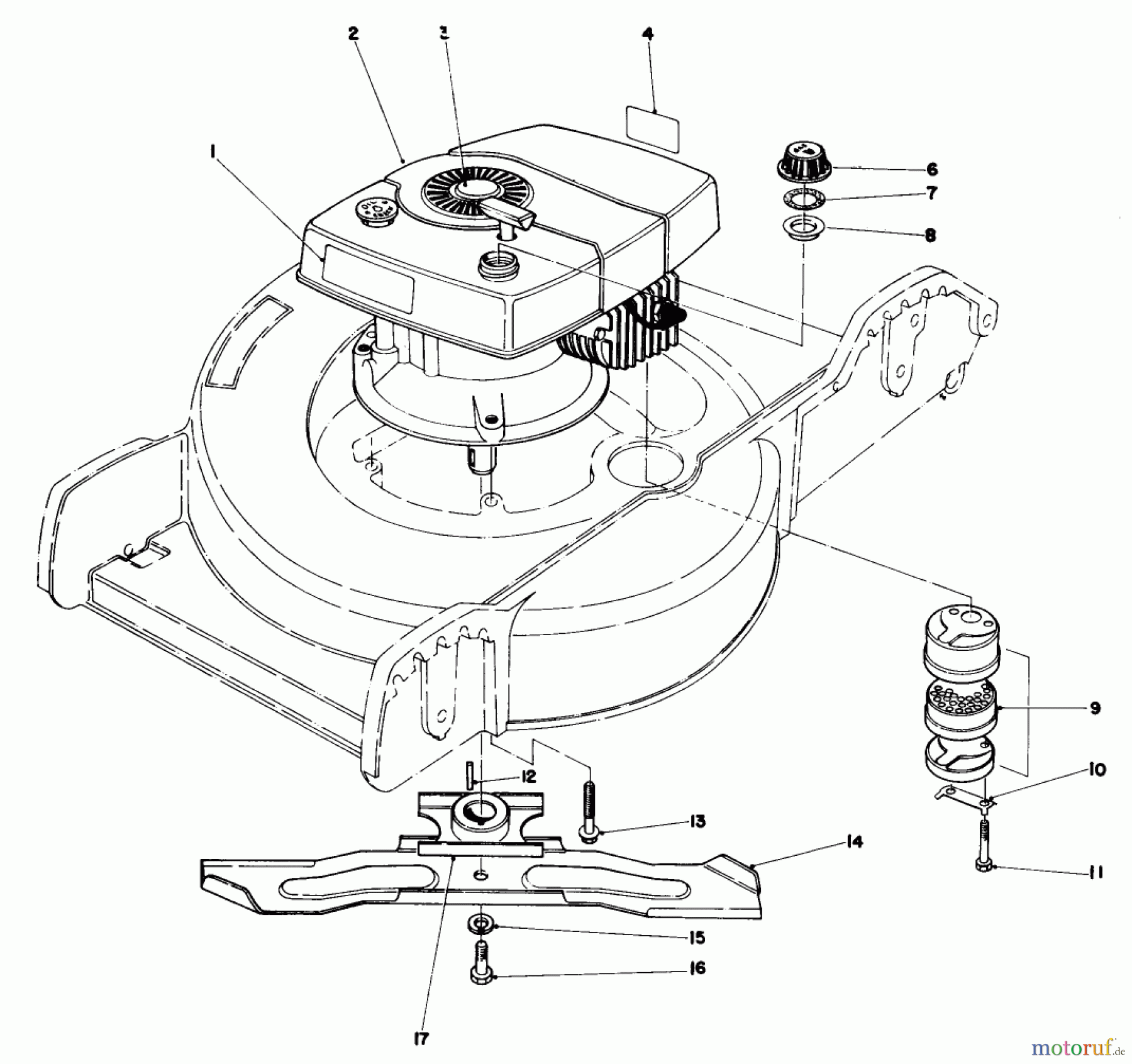  Toro Neu Mowers, Walk-Behind Seite 1 20788 - Toro Lawnmower, 1980 (0000001-0999999) ENGINE ASSEMBLY