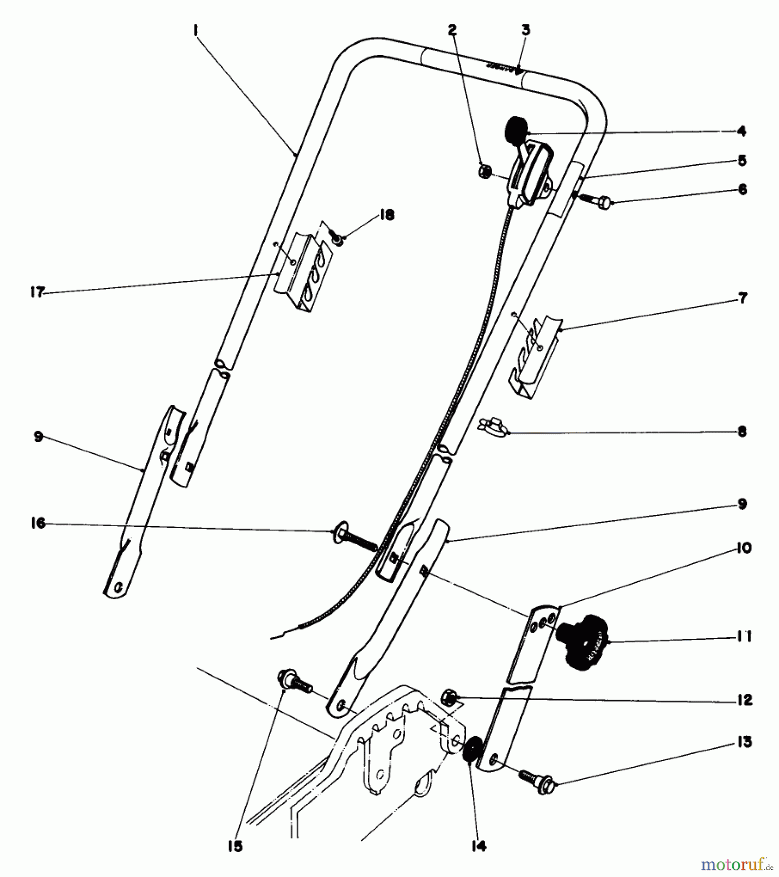  Toro Neu Mowers, Walk-Behind Seite 1 20788 - Toro Lawnmower, 1980 (0000001-0999999) HANDLE ASSEMBLY