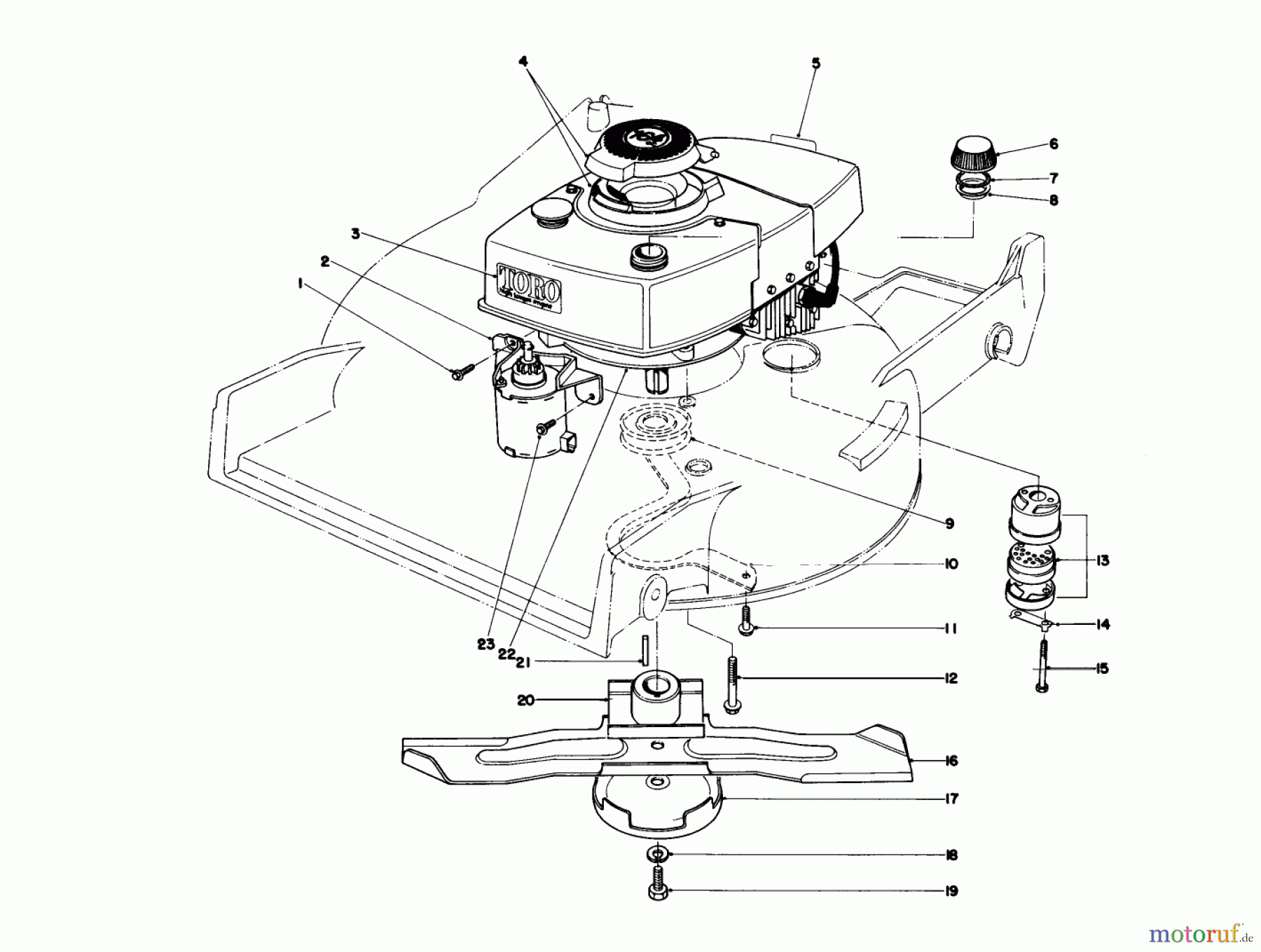  Toro Neu Mowers, Walk-Behind Seite 1 20790 - Toro Lawnmower, 1979 (9000001-9999999) ENGINE ASSEMBLY