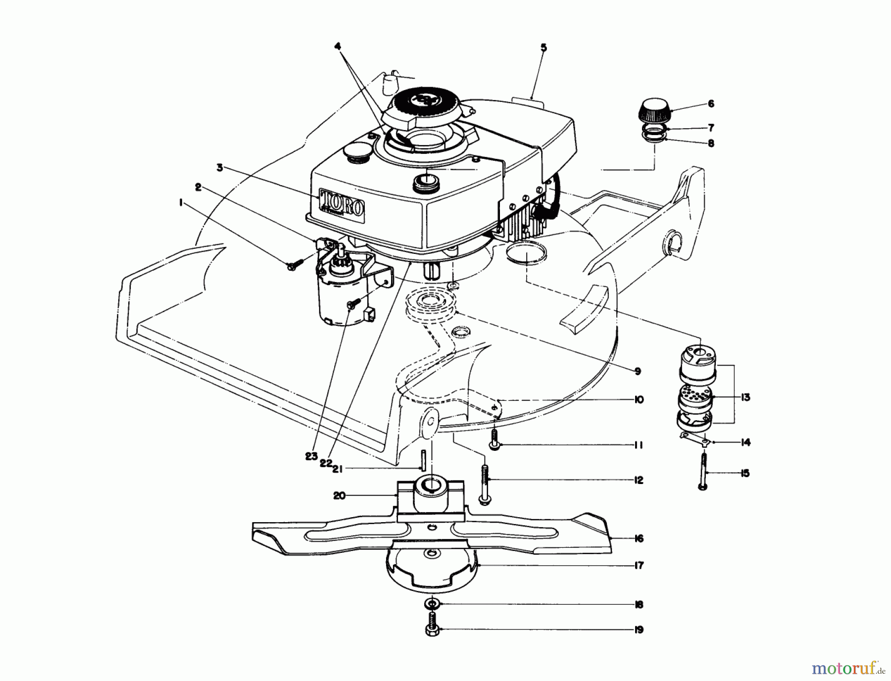  Toro Neu Mowers, Walk-Behind Seite 1 20790 - Toro Lawnmower, 1980 (0000001-0999999) ENGINE ASSEMBLY