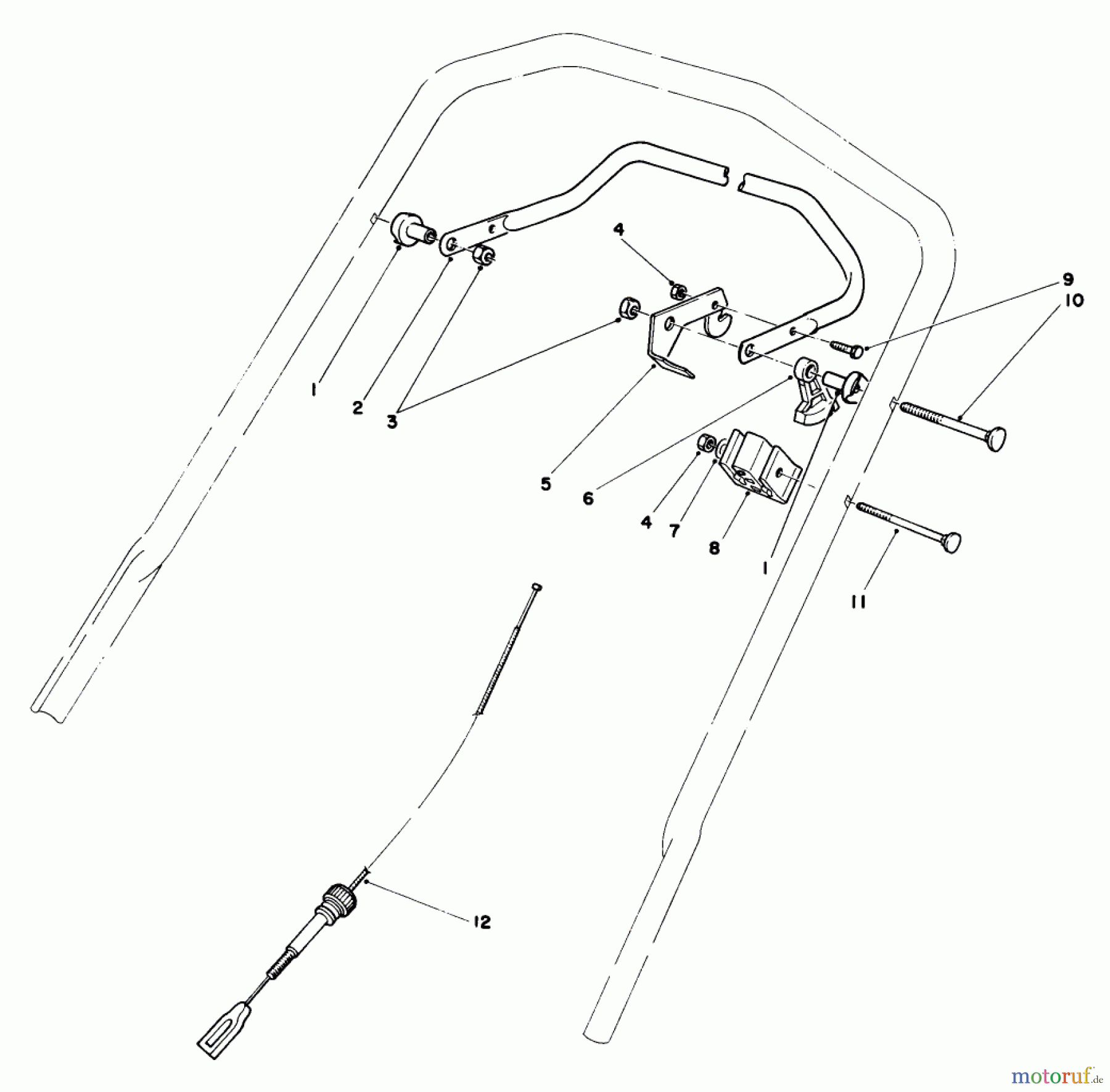  Toro Neu Mowers, Walk-Behind Seite 1 20810C - Toro Lawnmower, 1985 (5000001-5999999) TRACTION CONTROL ASSEMBLY