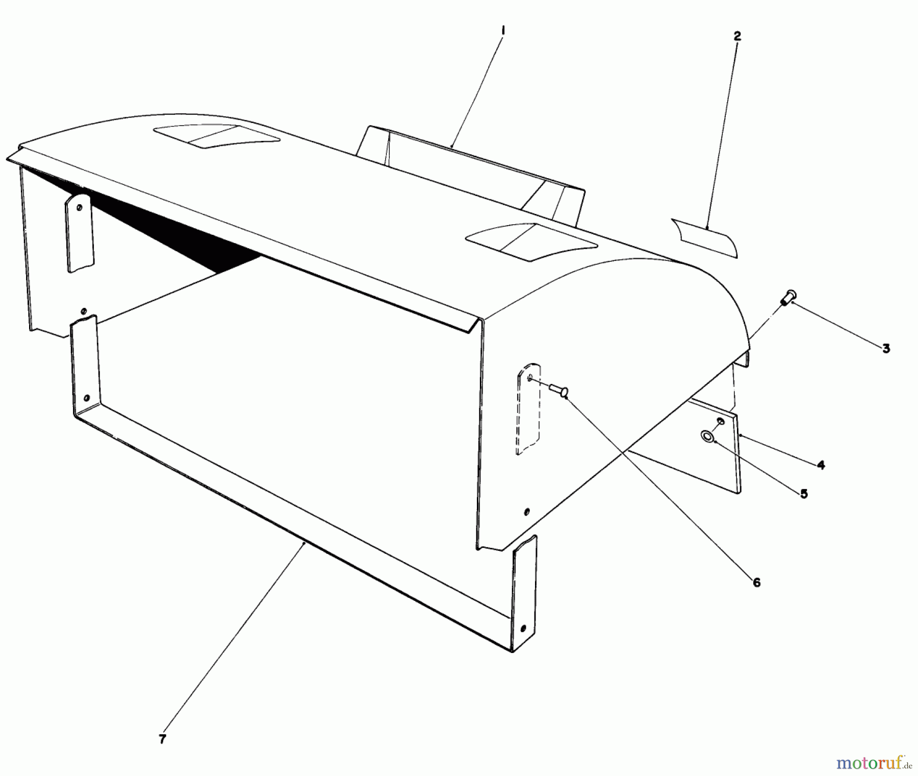  Toro Neu Mowers, Walk-Behind Seite 1 20815 - Toro Lawnmower, 1981 (1000001-1999999) DEFLECTOR ASSEMBLY MODEL NO. 59142 (OPTIONAL)
