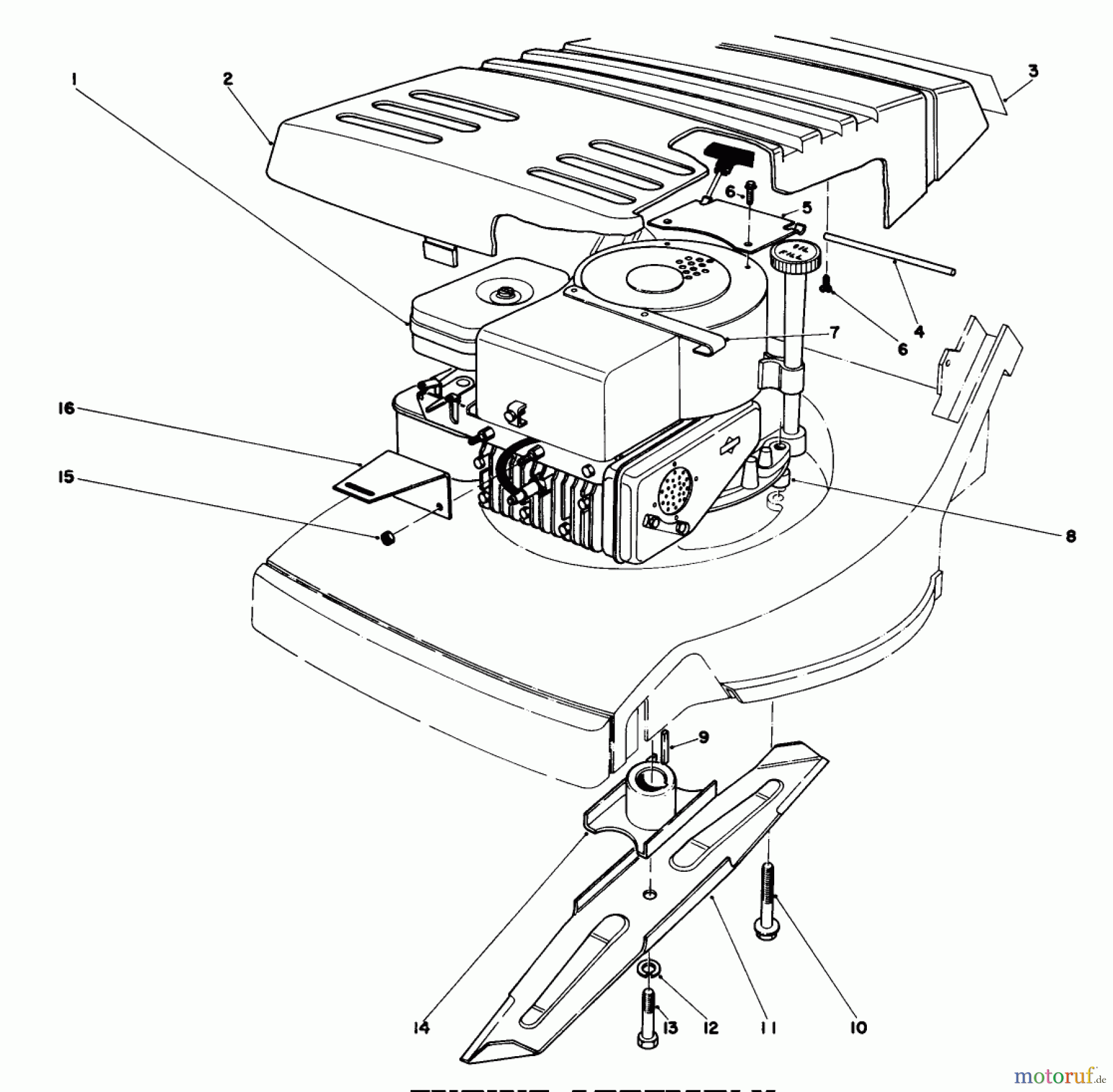  Toro Neu Mowers, Walk-Behind Seite 2 20830 - Toro Lawnmower, 1981 (1000001-1999999) ENGINE ASSEMBLY