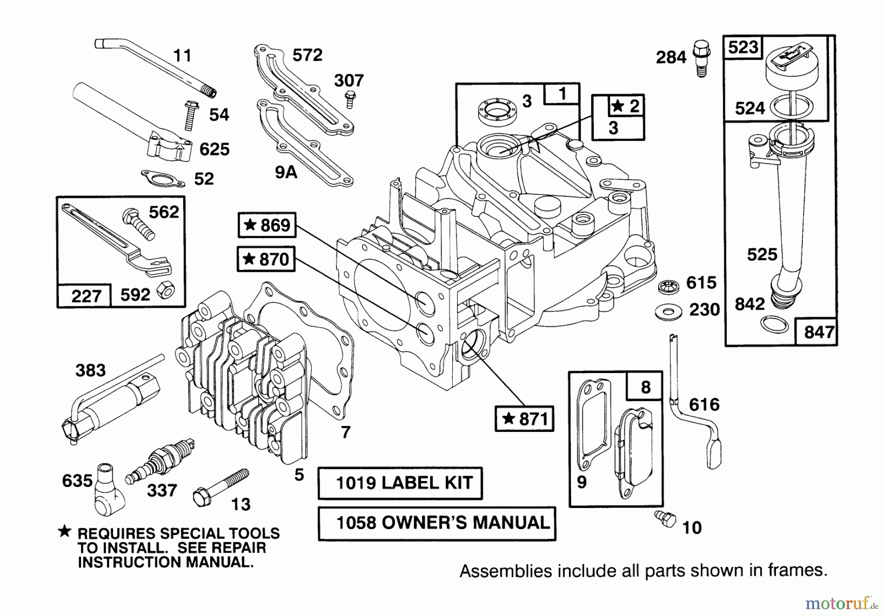 Toro Neu Mowers, Walk-Behind Seite 2 21010BC - Toro Lawnmower, 1995 (5900001-5999999) ENGINE BRIGGS & STRATTON MODEL 12E802-0620-01 #1