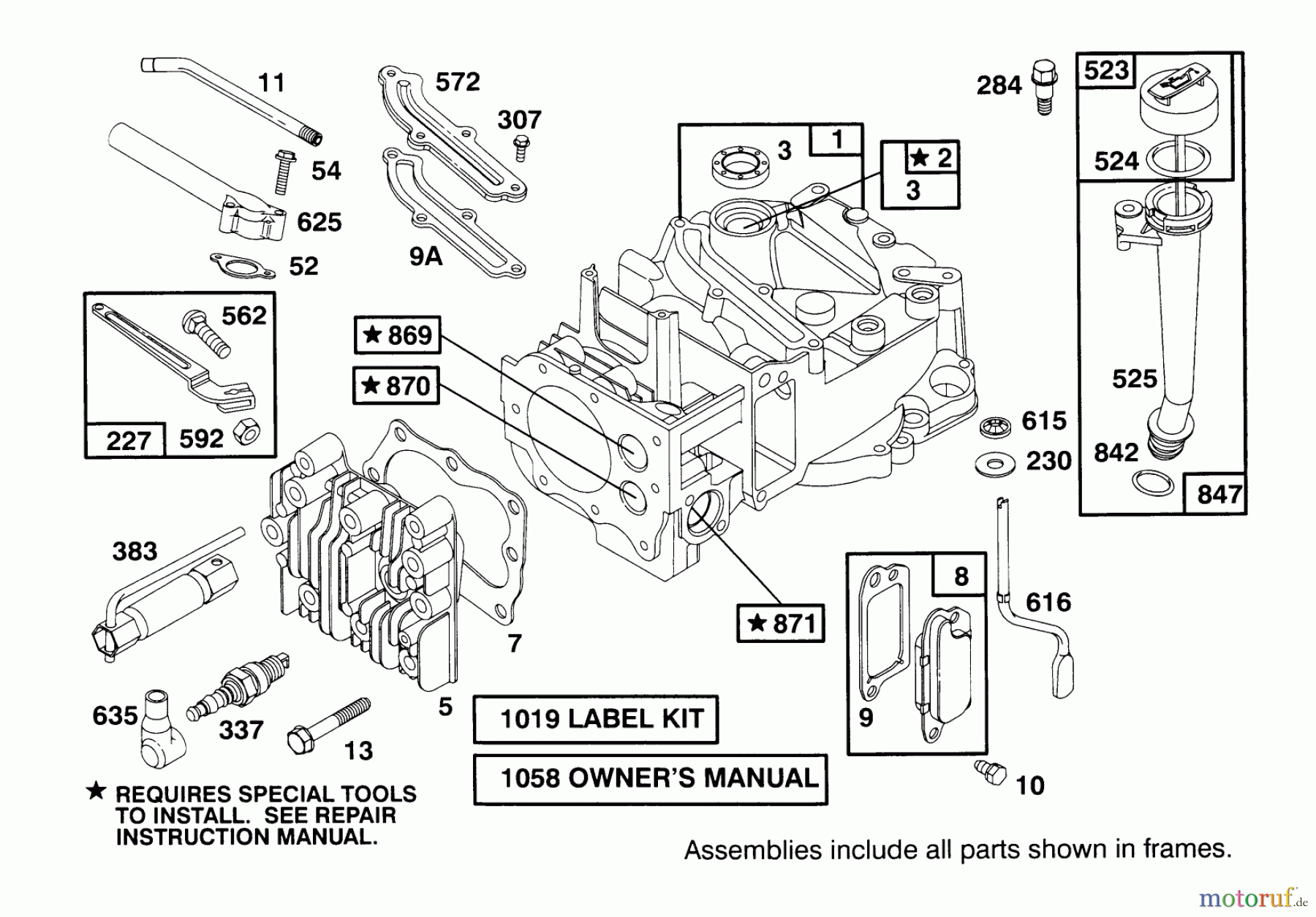  Toro Neu Mowers, Walk-Behind Seite 2 21010BC - Toro Lawnmower, 1995 (5900001-5999999) ENGINE BRIGGS & STRATTON MODEL 12E802-0620-01 #1