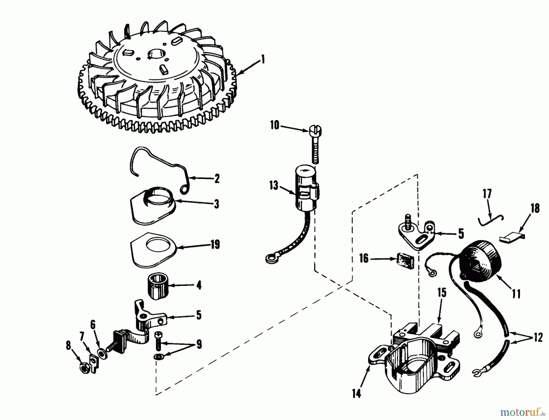  Toro Neu Mowers, Walk-Behind Seite 2 21100 - Toro Whirlwind Lawnmower, 1968 (8000001-8999999) MAGNETO NO. 610772