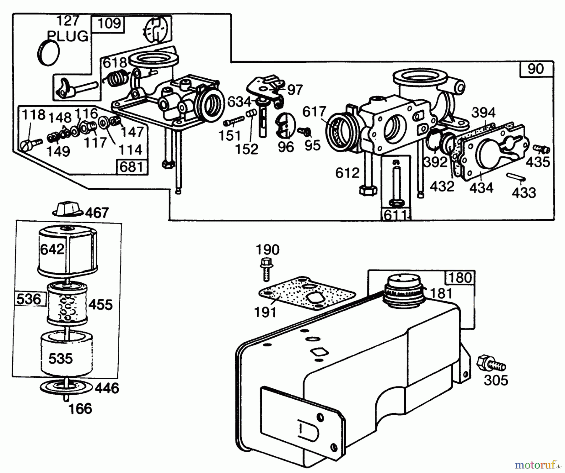  Toro Neu Mowers, Walk-Behind Seite 2 22005 - Toro Lawnmower, 1984 (4000001-4999999) ENGINE BRIGGS & STRATTON MODEL NO. 130902 TYPE 1200-01 #3