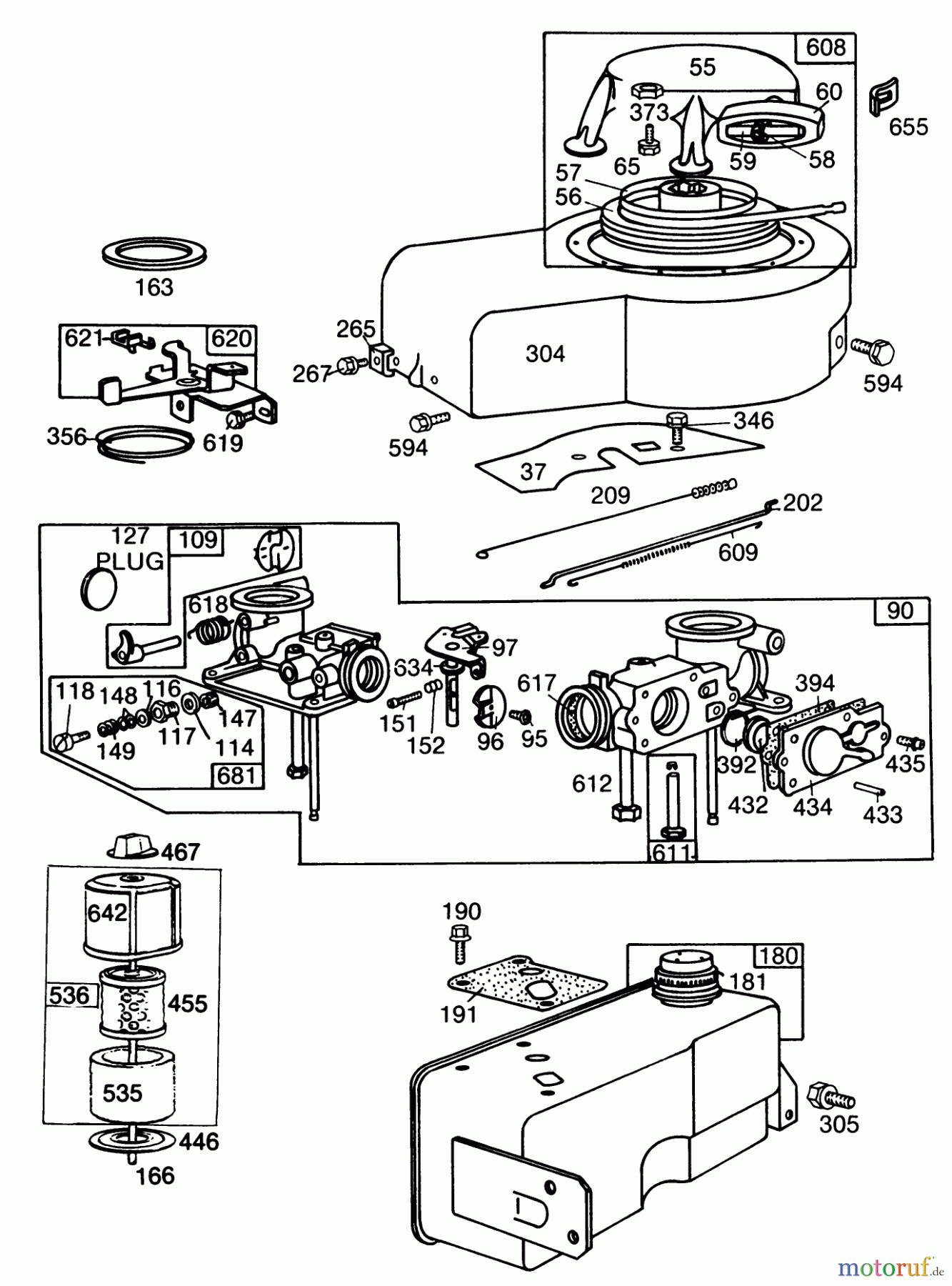  Toro Neu Mowers, Walk-Behind Seite 2 22010 - Toro Lawnmower, 1984 (4000001-4999999) ENGINE BRIGGS & STRATTON MODEL NO. 130902 TYPE 1200-01 #2