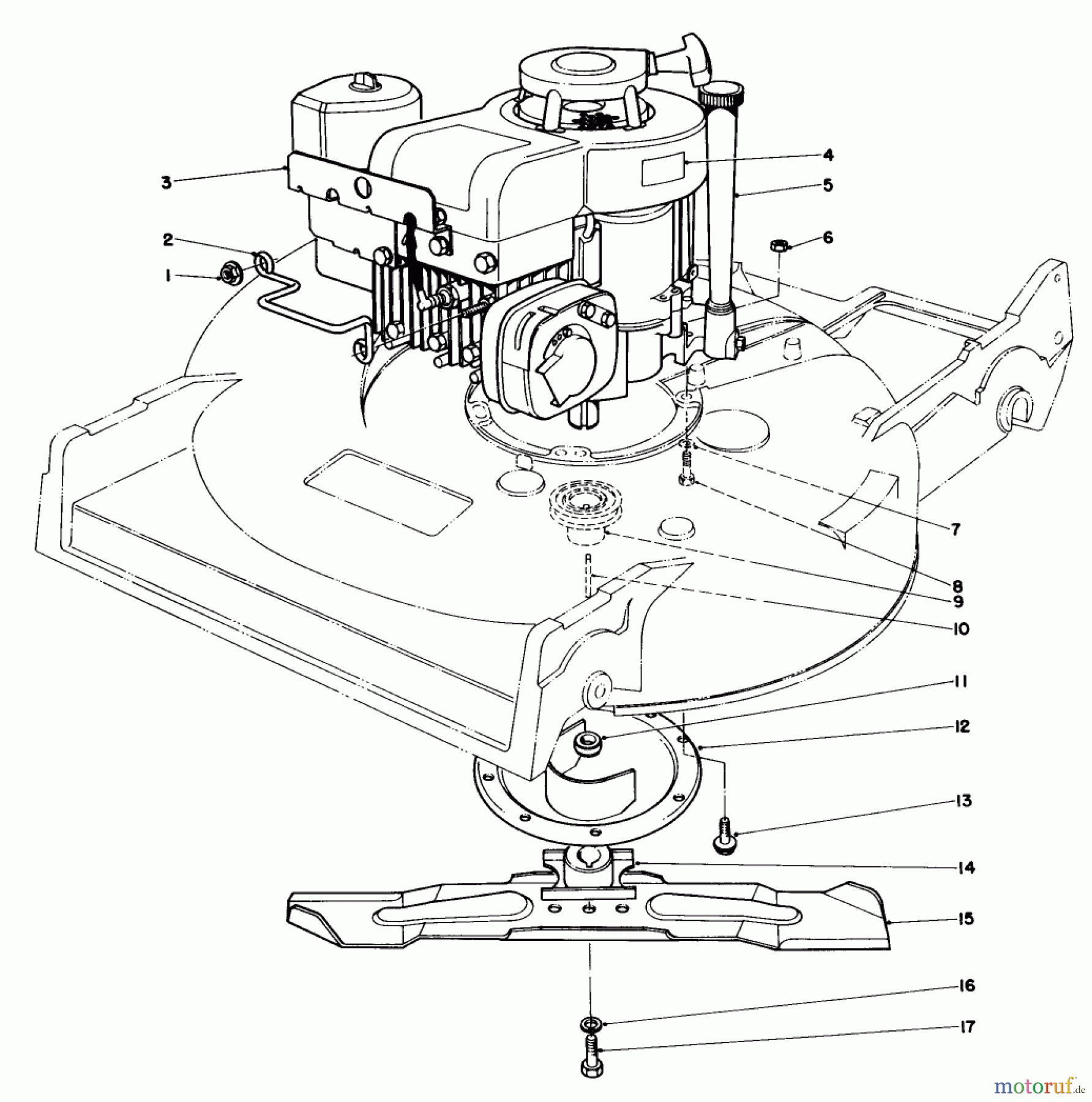  Toro Neu Mowers, Walk-Behind Seite 2 22015 - Toro Lawnmower, 1983 (3000001-3999999) ENGINE ASSEMBLY (MODELS 22015 & 22020)