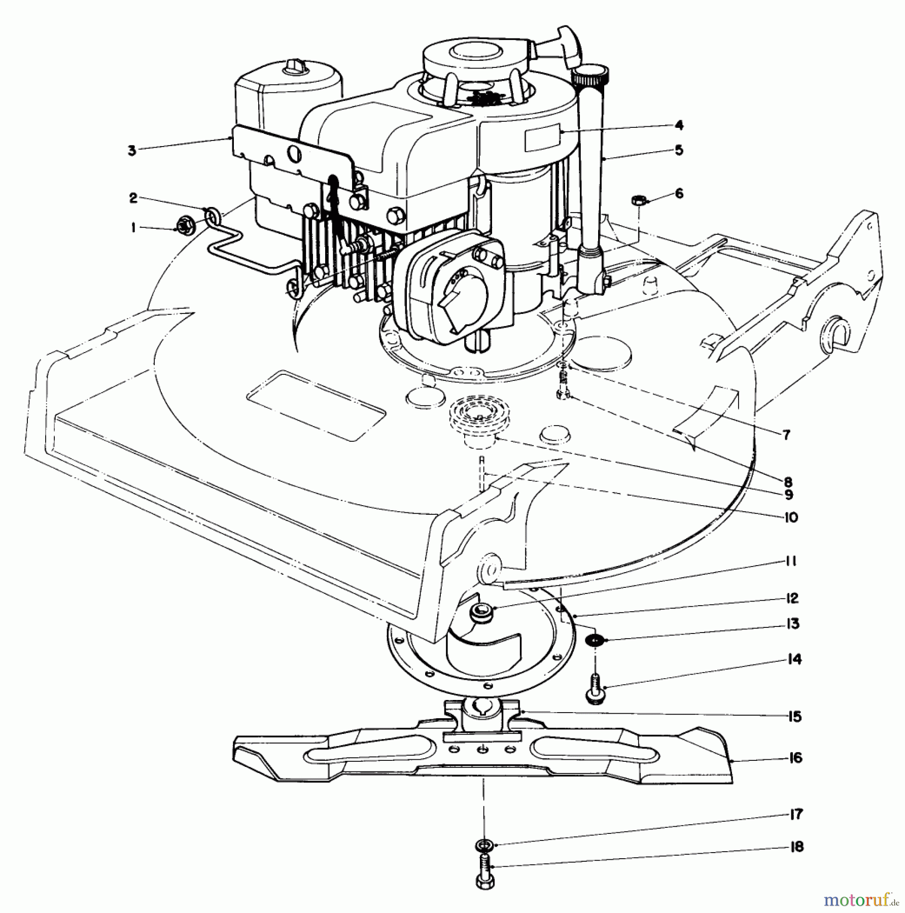  Toro Neu Mowers, Walk-Behind Seite 2 22015 - Toro Lawnmower, 1984 (4000001-4999999) ENGINE ASSEMBLY (MODEL 22020)