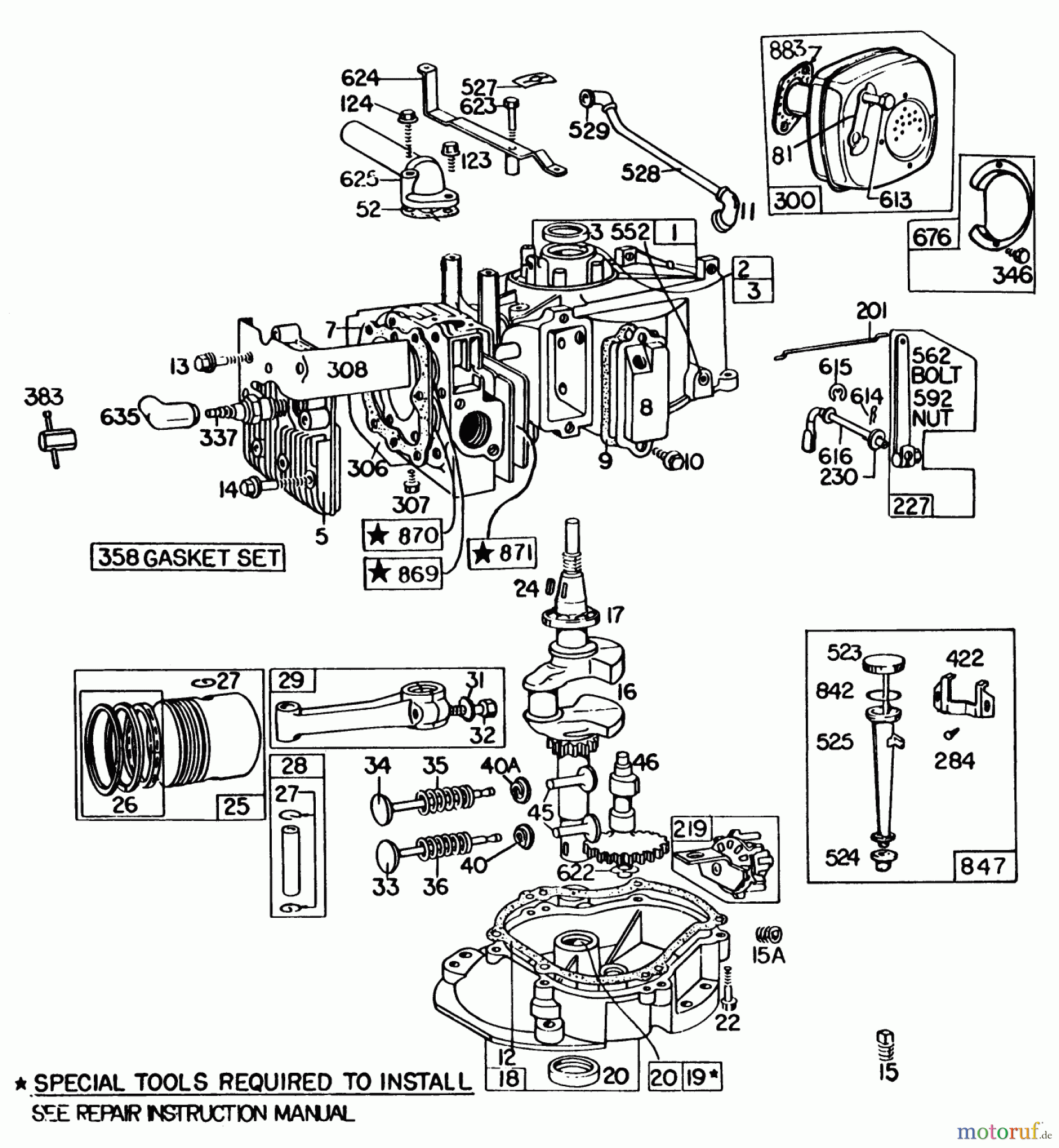  Toro Neu Mowers, Walk-Behind Seite 2 22020 - Toro Lawnmower, 1984 (4000001-4999999) ENGINE BRIGGS & STRATTON MODEL 131922-0163-01 #1