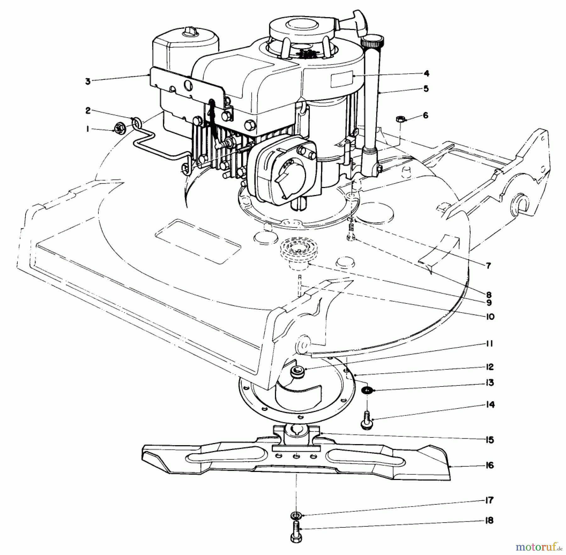  Toro Neu Mowers, Walk-Behind Seite 2 22015 - Toro Lawnmower, 1985 (5000001-5999999) ENGINE ASSEMBLY (MODEL 22020)