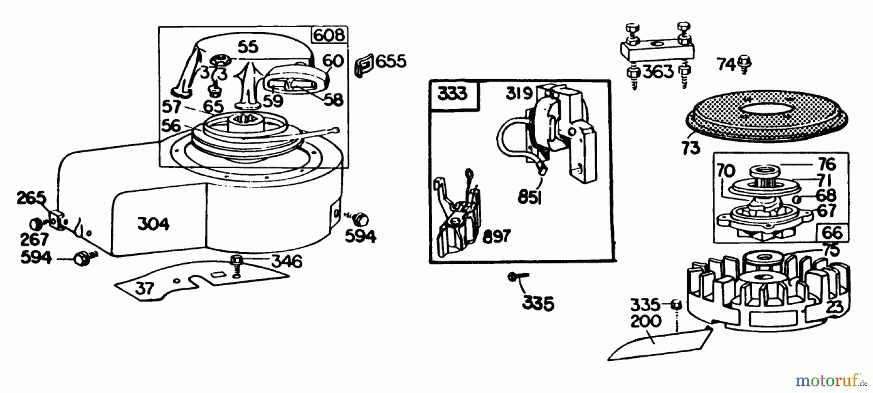 Toro Neu Mowers, Walk-Behind Seite 2 22020 - Toro Lawnmower, 1985 (5000001-5999999) ENGINE BRIGGS & STRATTON MODEL 131922-0163-01 #1