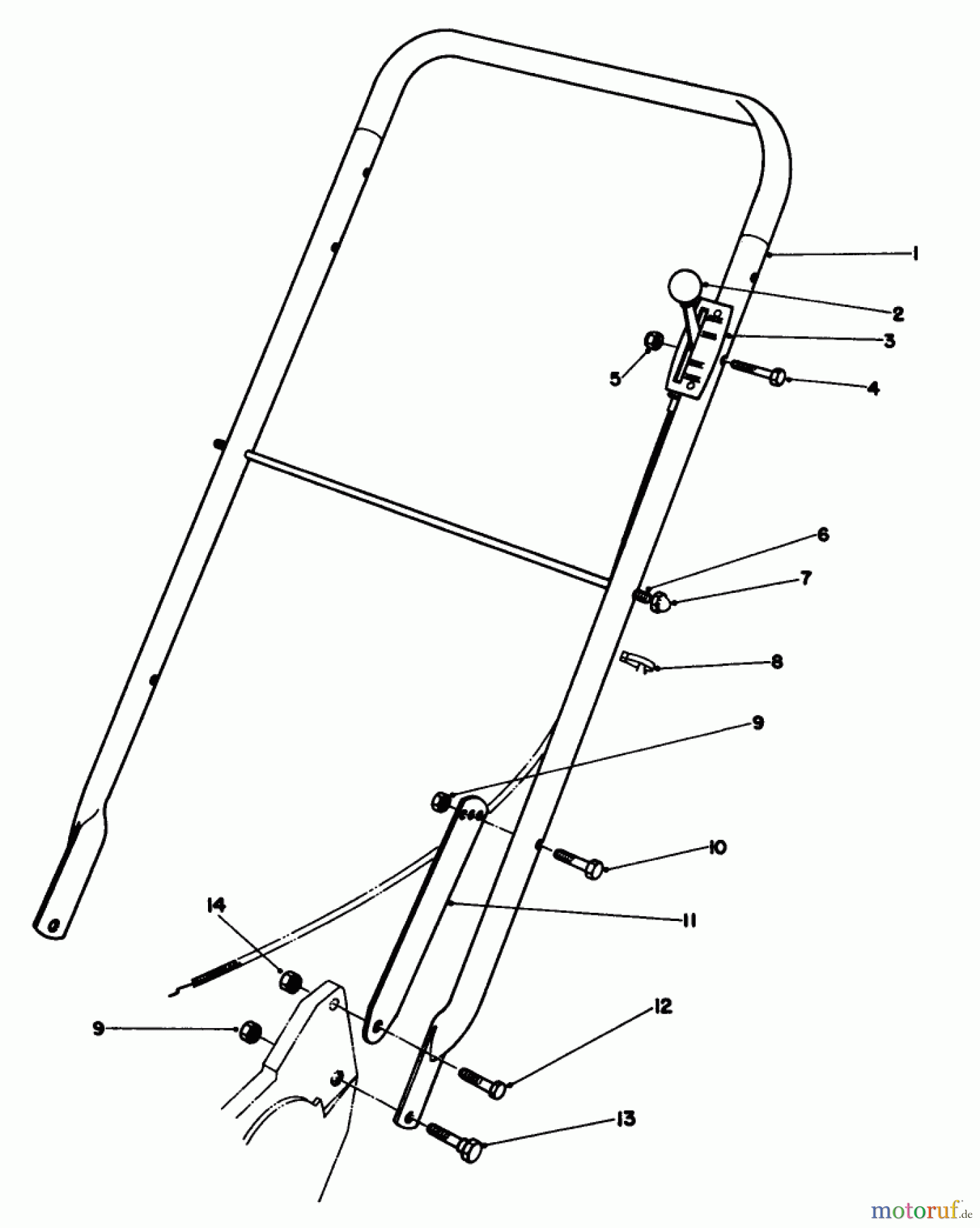  Toro Neu Mowers, Walk-Behind Seite 2 22015 - Toro Lawnmower, 1985 (5000001-5999999) HANDLE ASSEMBLY (MODEL 22015)