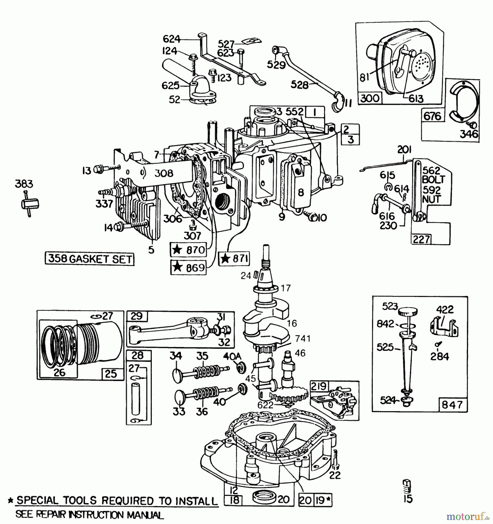  Toro Neu Mowers, Walk-Behind Seite 2 22015 - Toro Lawnmower, 1986 (6000001-6999999) ENGINE BRIGGS & STRATTON MODEL 131922-0163-01 #1