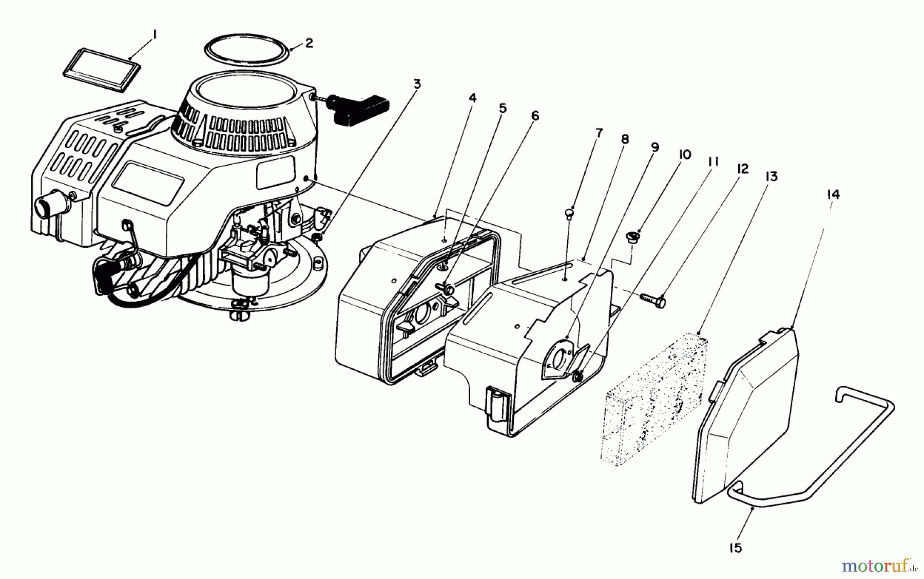 Toro Neu Mowers, Walk-Behind Seite 2 22025 - Toro Lawnmower, 1985 (5000001-5999999) ENGINE ASSEMBLY