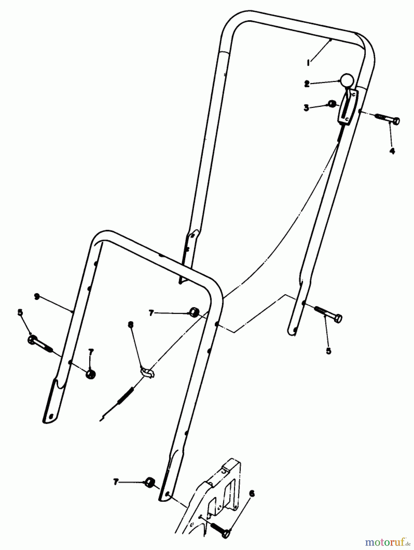 Toro Neu Mowers, Walk-Behind Seite 2 22025 - Toro Lawnmower, 1986 (6000001-6999999) HANDLE ASSEMBLY