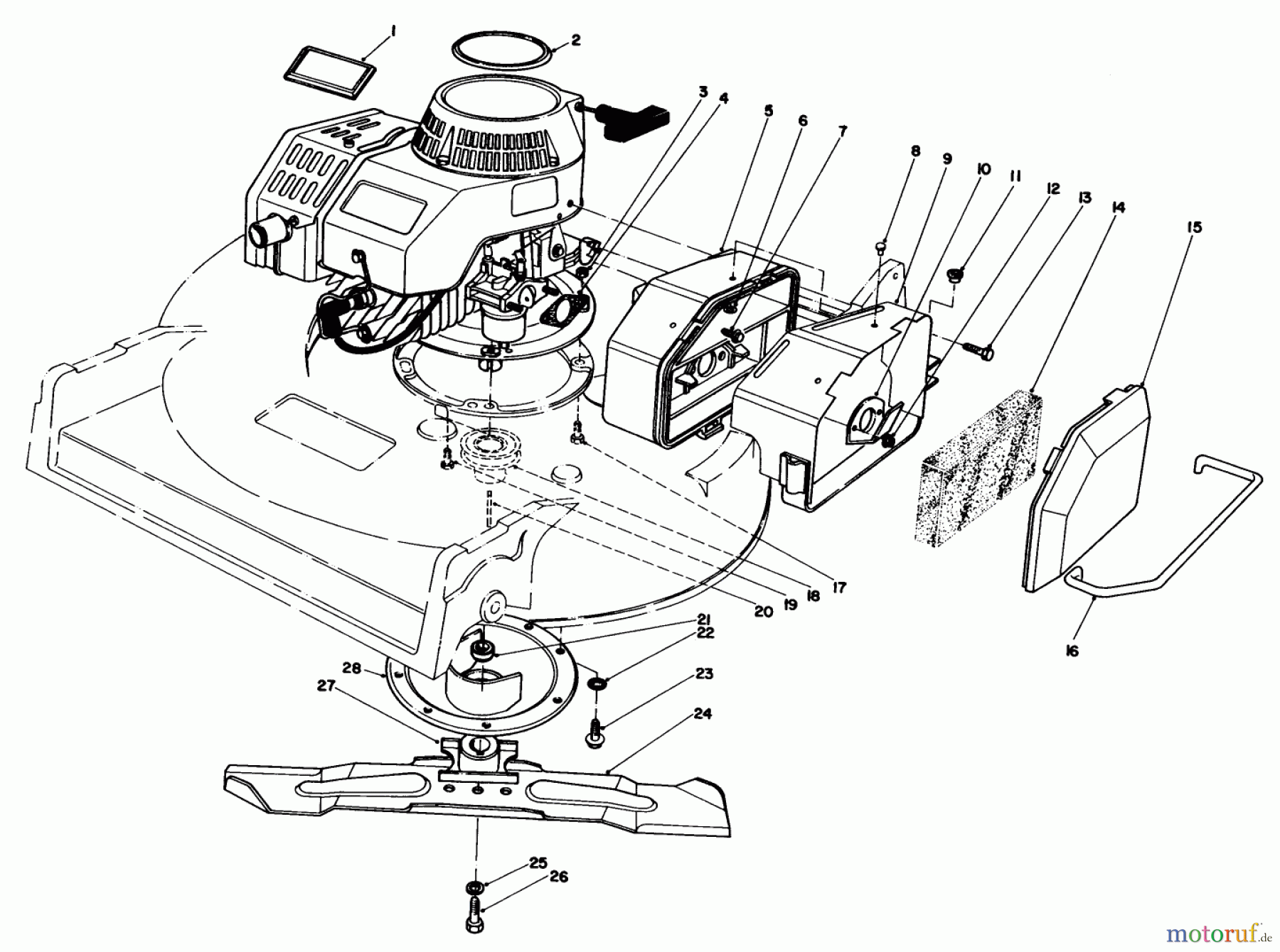  Toro Neu Mowers, Walk-Behind Seite 2 22035 - Toro Lawnmower, 1984 (4000001-4999999) ENGINE ASSEMBLY (MODEL 22035)