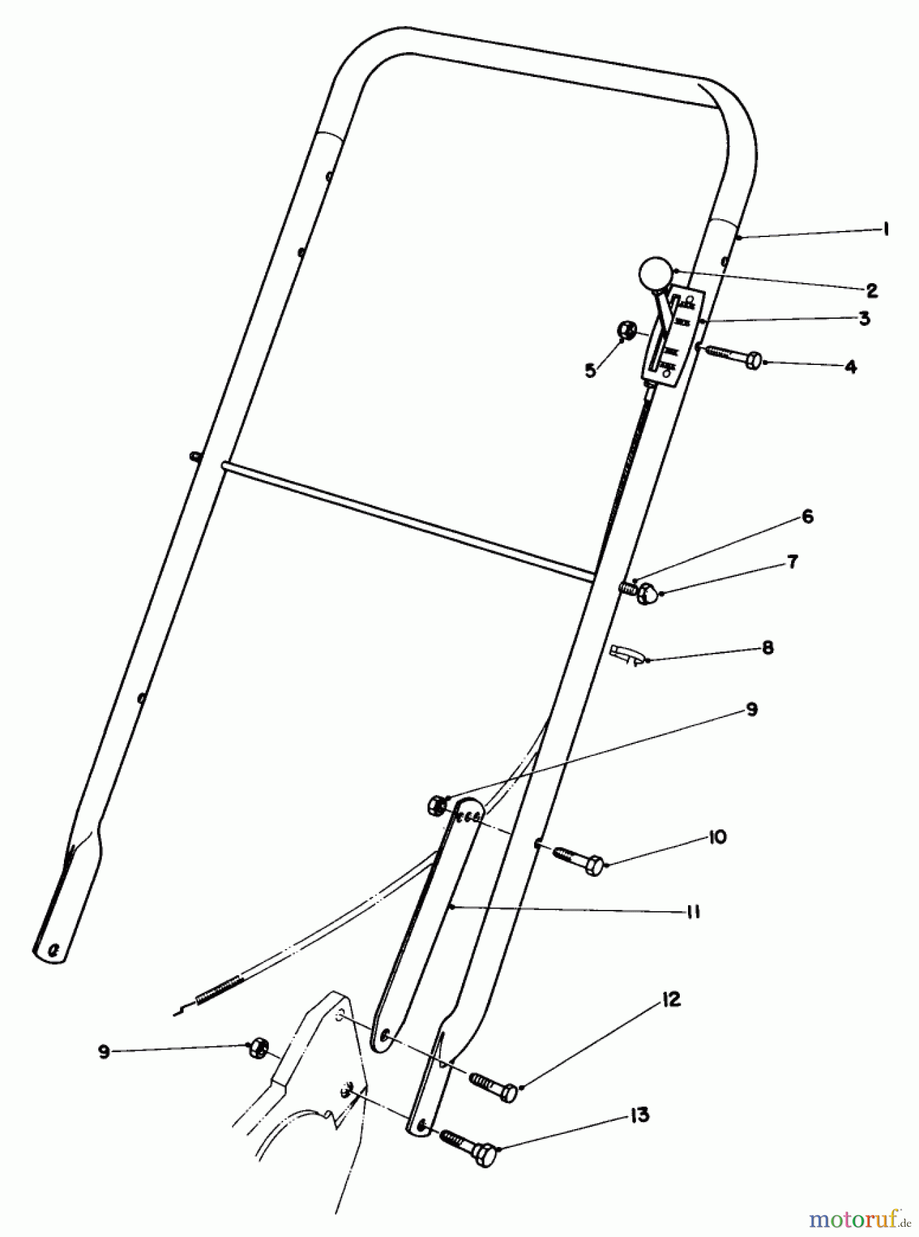  Toro Neu Mowers, Walk-Behind Seite 2 22035 - Toro Lawnmower, 1985 (5000001-5999999) HANDLE ASSEMBLY (MODEL 22030)