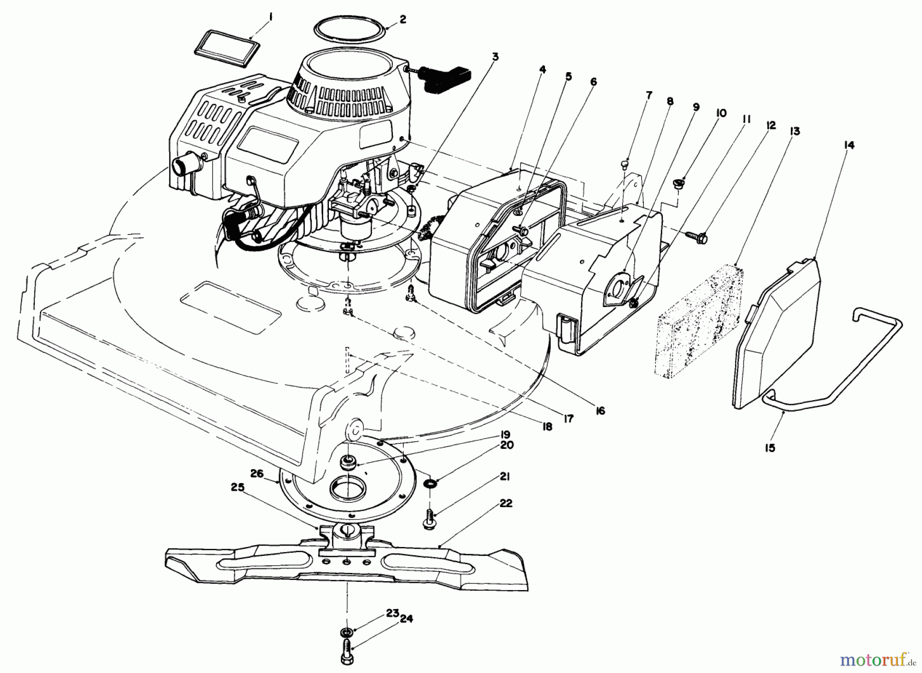  Toro Neu Mowers, Walk-Behind Seite 2 22030 - Toro Lawnmower, 1988 (8000001-8999999) ENGINE ASSEMBLY (MODEL 22030)
