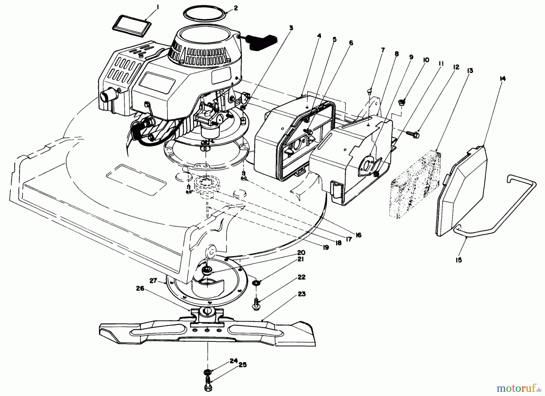  Toro Neu Mowers, Walk-Behind Seite 2 22030 - Toro Lawnmower, 1989 (9000001-9999999) ENGINE ASSEMBLY (MODEL 22035)