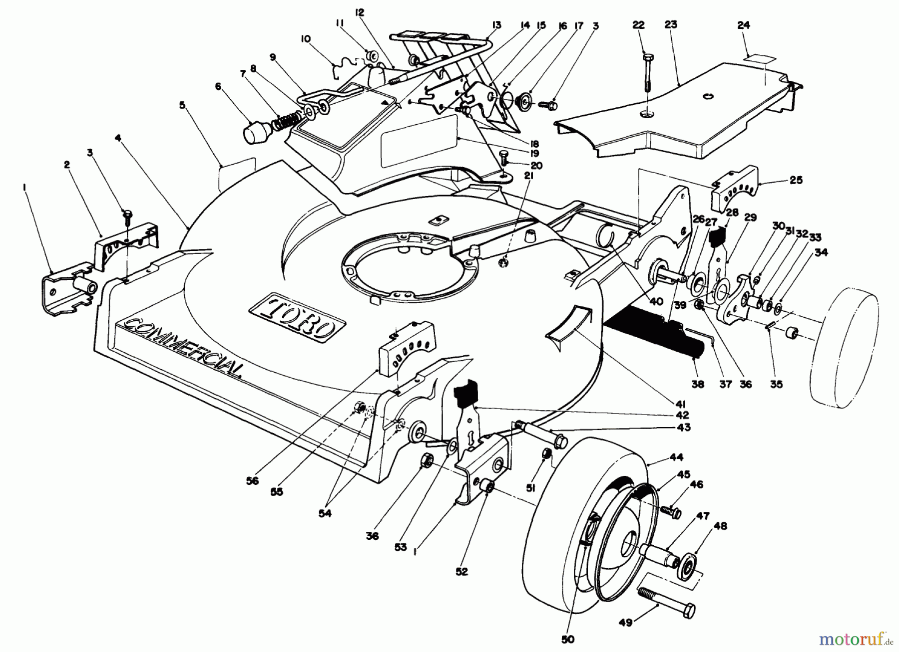  Toro Neu Mowers, Walk-Behind Seite 2 22030 - Toro Lawnmower, 1988 (8000001-8999999) HOUSING ASSEMBLY (MODEL 22030)