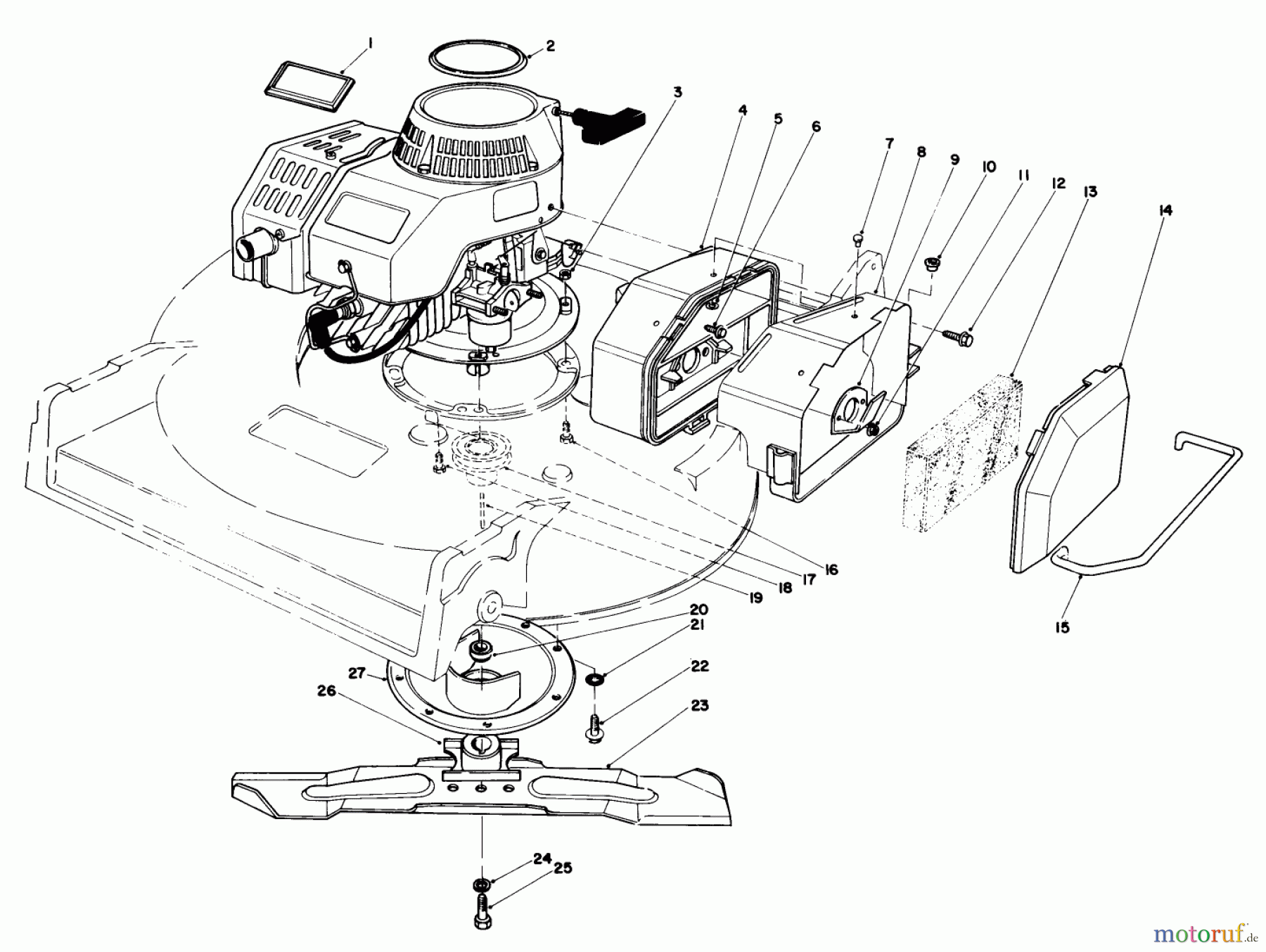  Toro Neu Mowers, Walk-Behind Seite 2 22035 - Toro Lawnmower, 1988 (8000001-8002989) ENGINE ASSEMBLY (MODEL 22035)