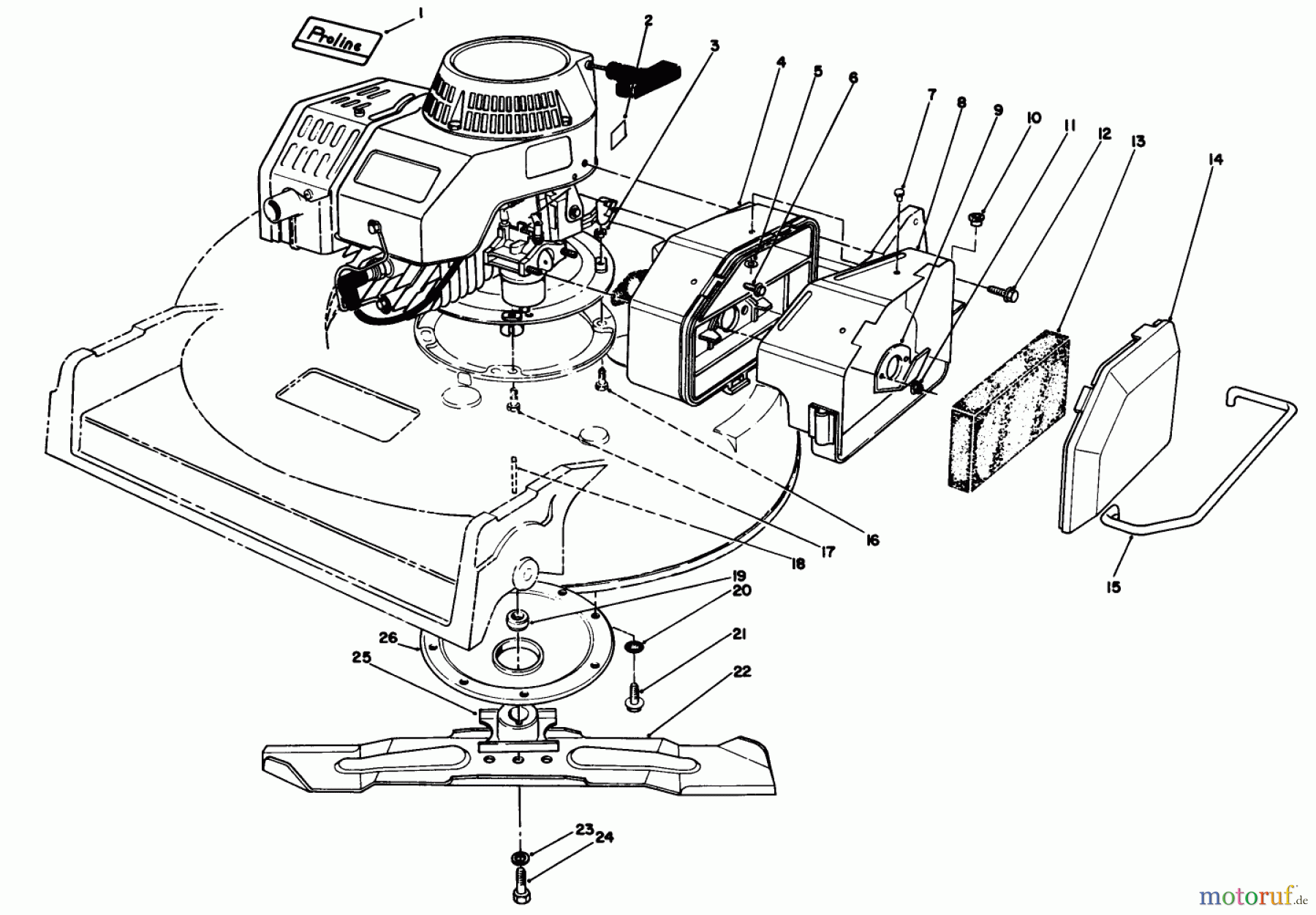  Toro Neu Mowers, Walk-Behind Seite 2 22035 - Toro Lawnmower, 1989 (9000001-9006453) ENGINE ASSEMBLY (MODEL 22030)