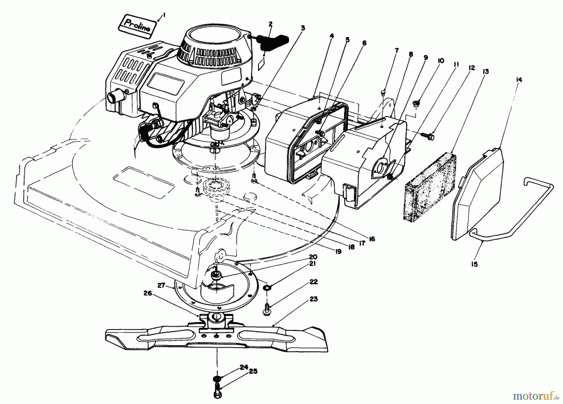  Toro Neu Mowers, Walk-Behind Seite 2 22035 - Toro Lawnmower, 1989 (9000001-9006453) ENGINE ASSEMBLY (MODEL 22035)