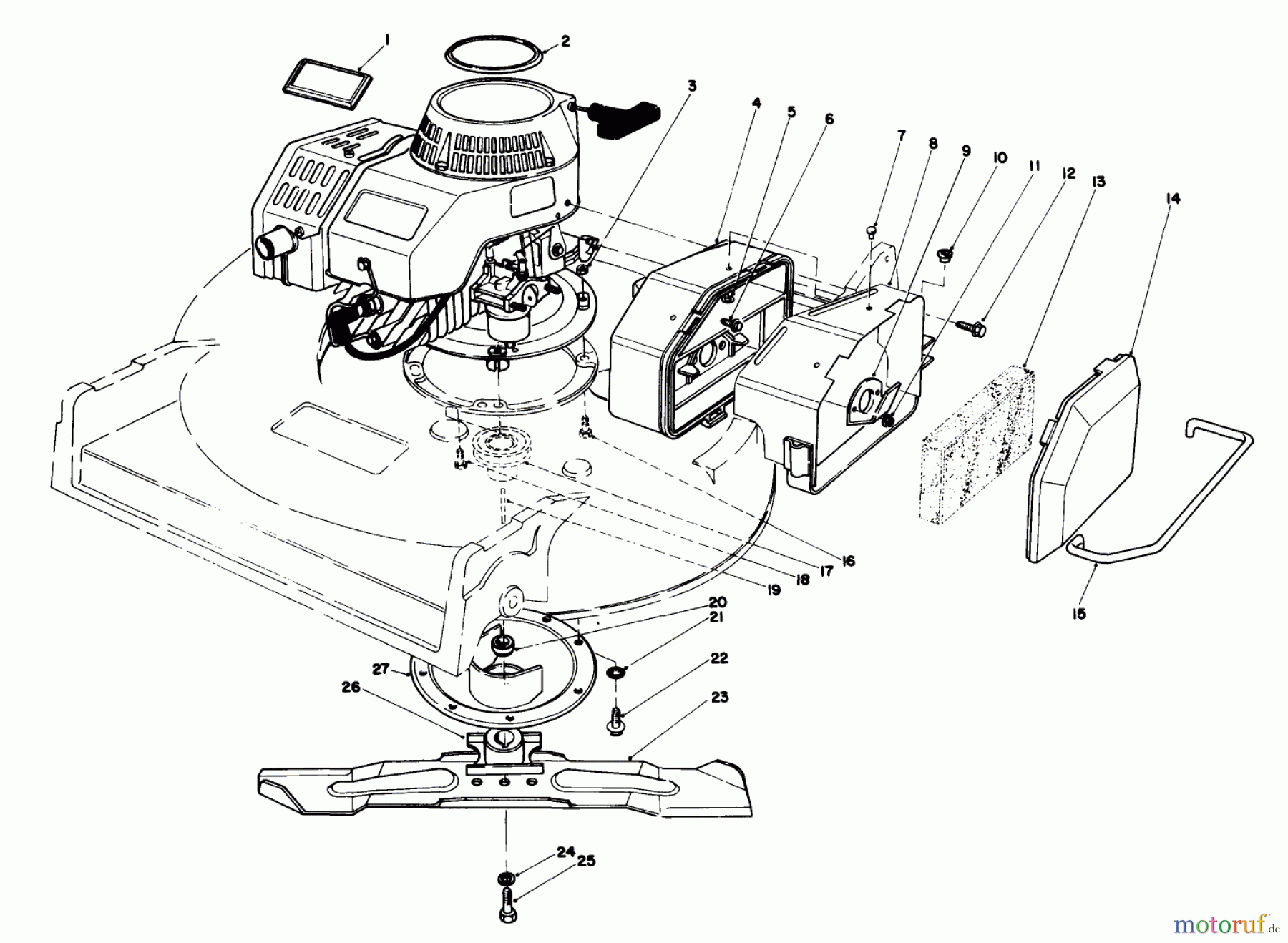 Toro Neu Mowers, Walk-Behind Seite 2 22035C - Toro Lawnmower, 1988 (8000001-8999999) ENGINE ASSEMBLY