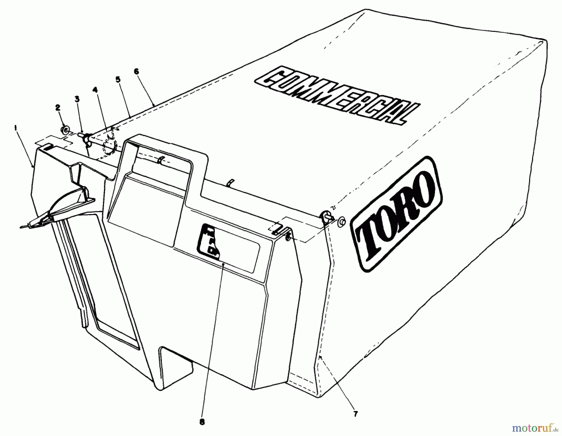  Toro Neu Mowers, Walk-Behind Seite 2 22035C - Toro Lawnmower, 1988 (8000001-8999999) GRASS BAG ASSEMBLY NO. 11-5609