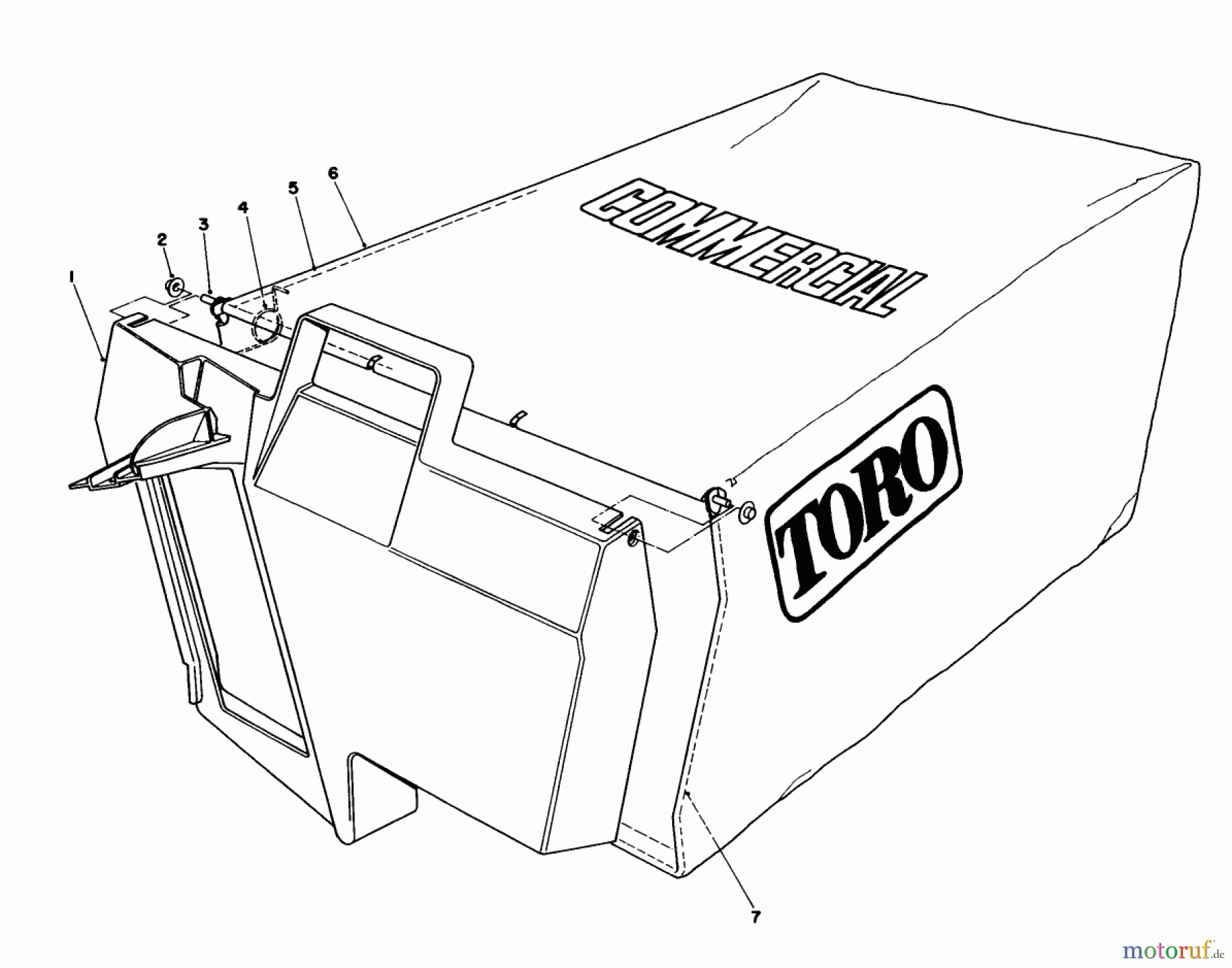  Toro Neu Mowers, Walk-Behind Seite 2 22036 - Toro Lawnmower, 1990 (0000001-0999999) GRASS BAG ASSEMBLY NO. 11-5609